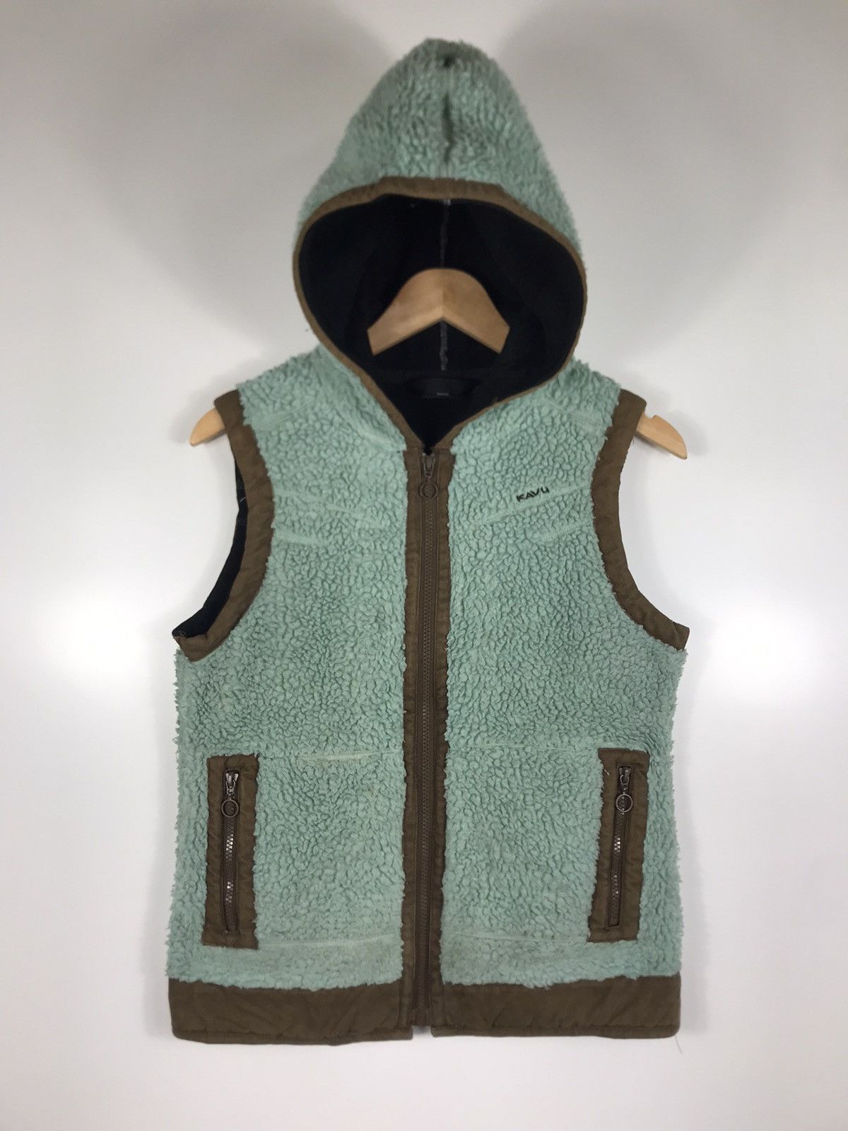 KAVU × Vintage ⚡️Vintage Kavu Hooded Zipper Fleece Vest Jacket Size US S / EU 44-46 / 1 - 1 Thumbnail