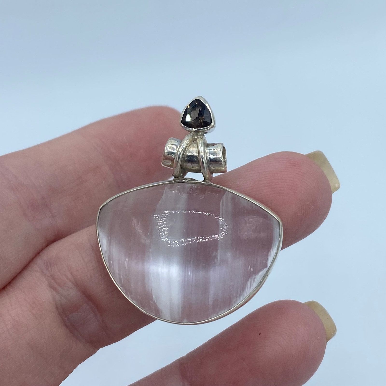 Other Selenite Amethyst Pendant 925 Sterling Silver Size ONE SIZE - 3 Thumbnail
