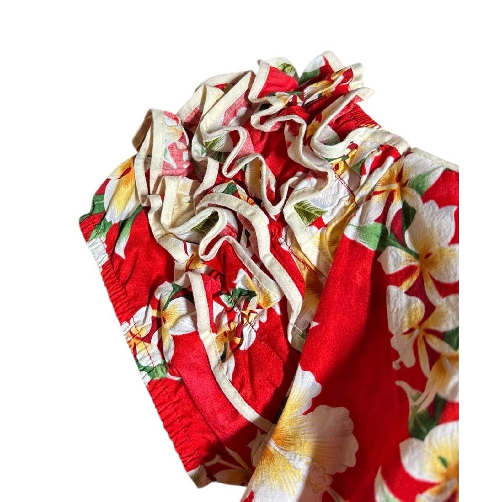 Other Vtg Royal Creations Long Hawaiian Maxi Dress Red Floral 2X Size XXL / US 16-18 / IT 52-54 - 3 Thumbnail