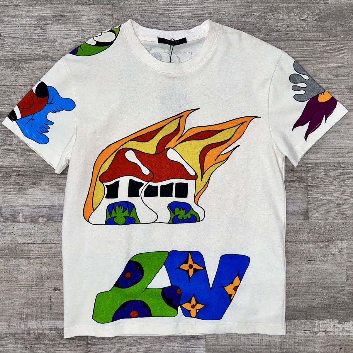 Louis Vuitton Louis Vuitton Letter Trunk Cartoon Short sleeved T