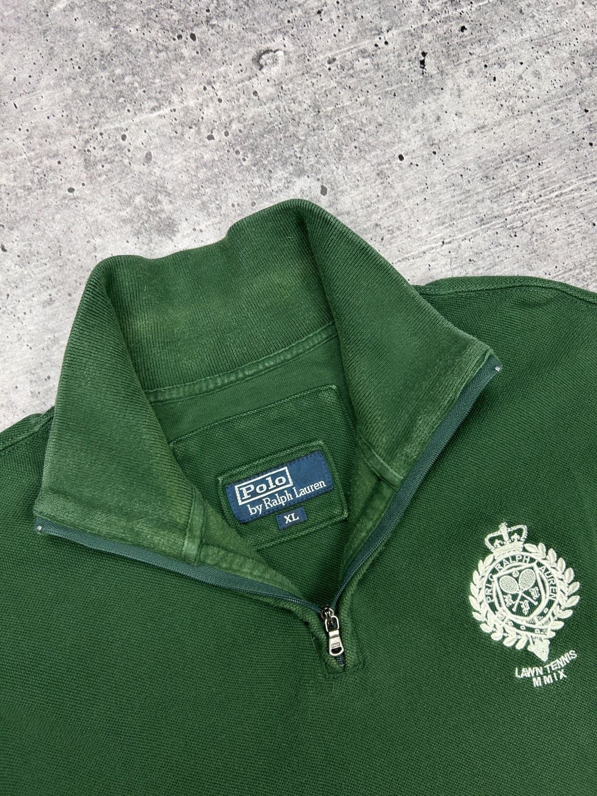 Designer × Polo Ralph Lauren × Vintage Vintage Polo Ralph Lauren 90’s Y2K Style 1/3 Zip Sweatshirt Size US XL / EU 56 / 4 - 12 Thumbnail