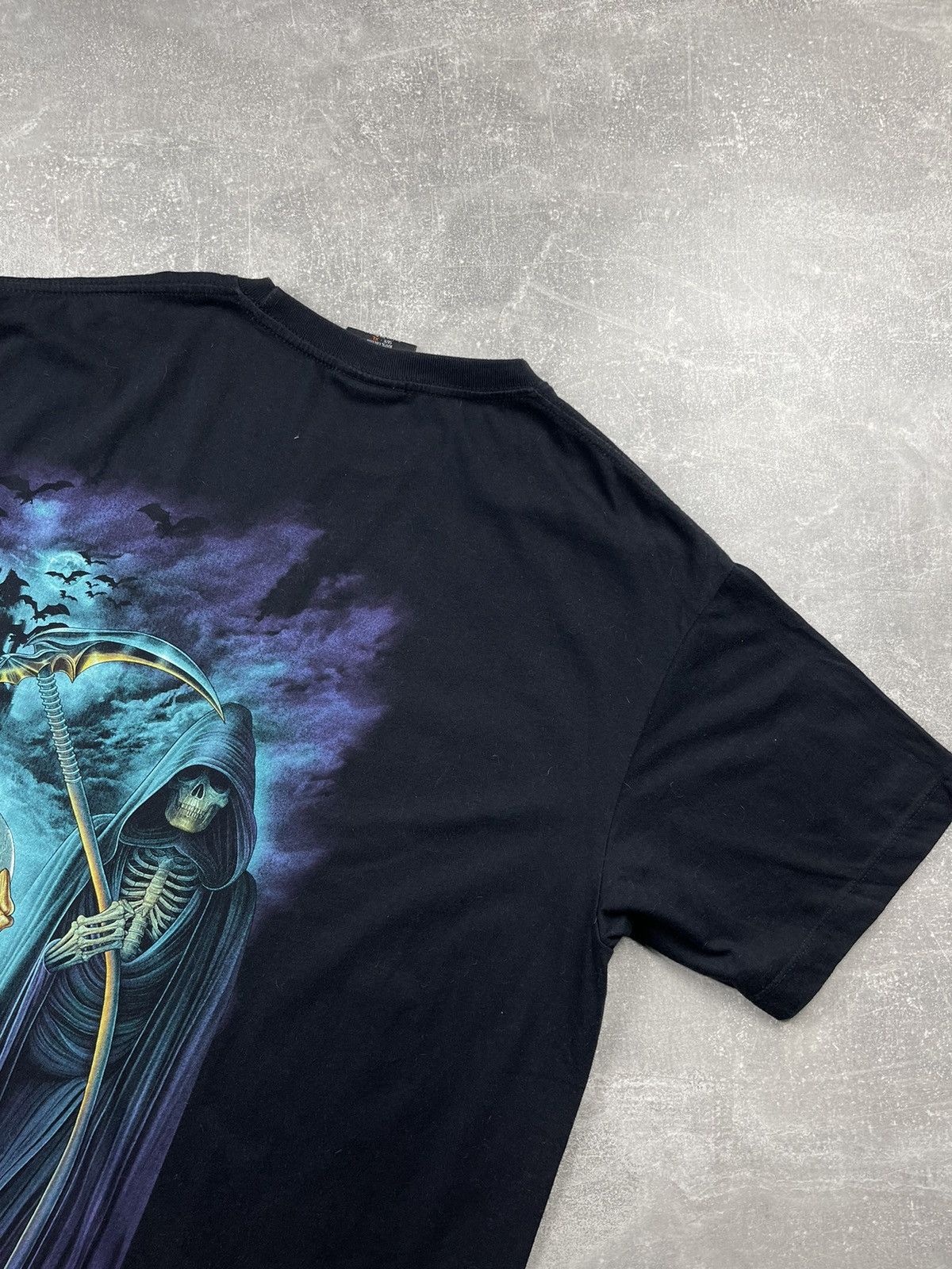 Vintage Vintage 2000s Grim Reaper Graphic T-Shirt Skull Size US XL / EU 56 / 4 - 7 Thumbnail