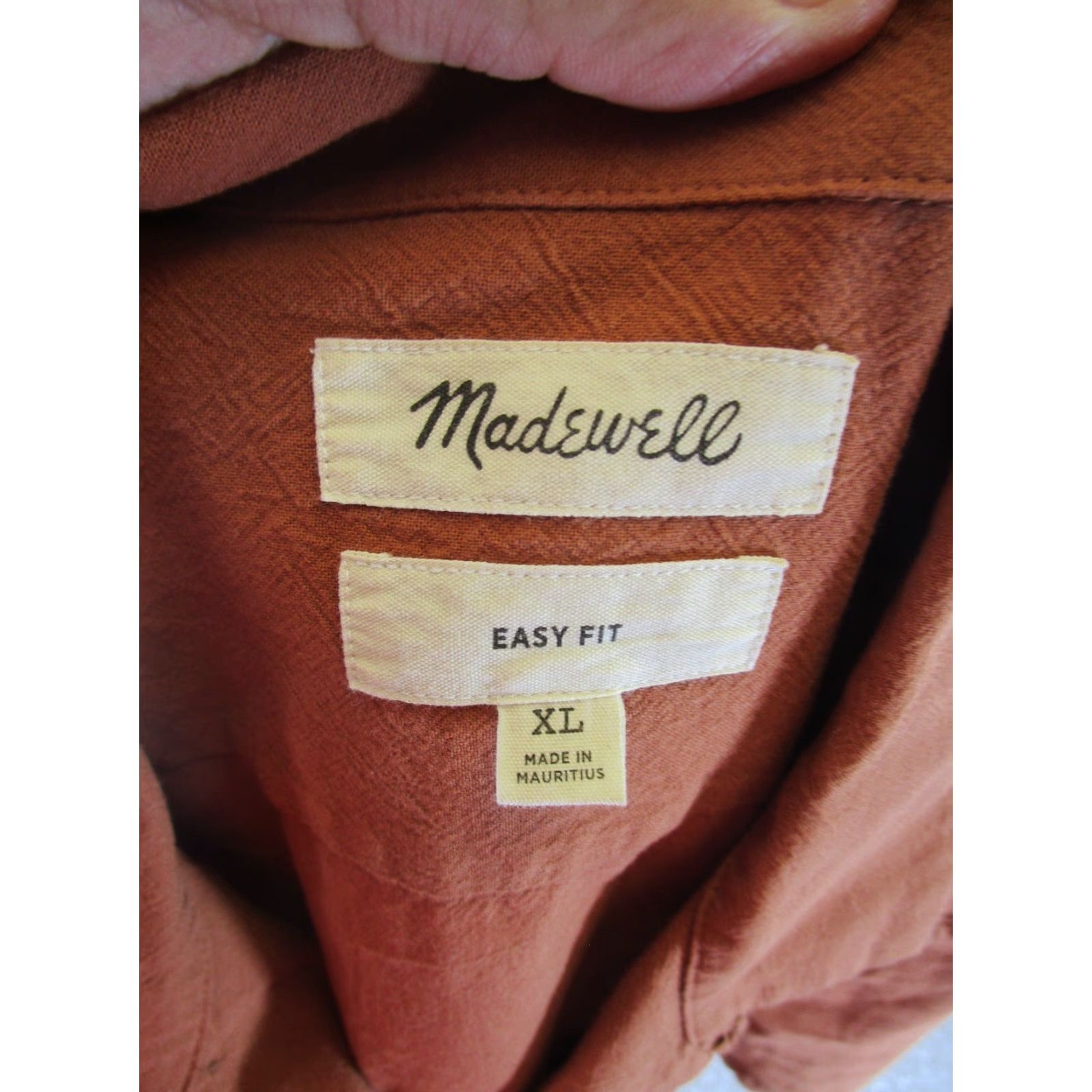 Madewell VINTAGE Madewell Shirt Mens XL Brown Button-Up Short Sleeve Collared Stains Mens Size US XL / EU 56 / 4 - 6 Thumbnail