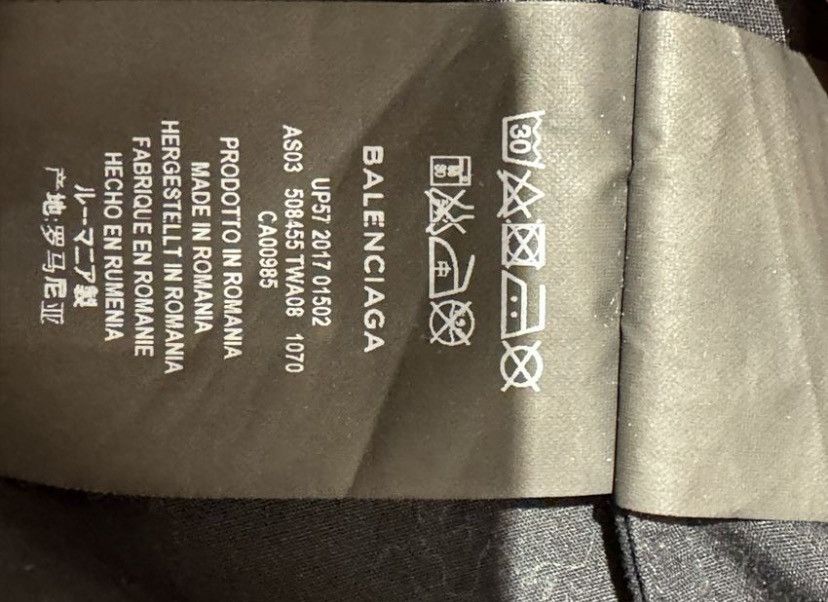 Balenciaga Balenciaga Men's Black Allover Logo Shirt Size US M / EU 48-50 / 2 - 5 Thumbnail