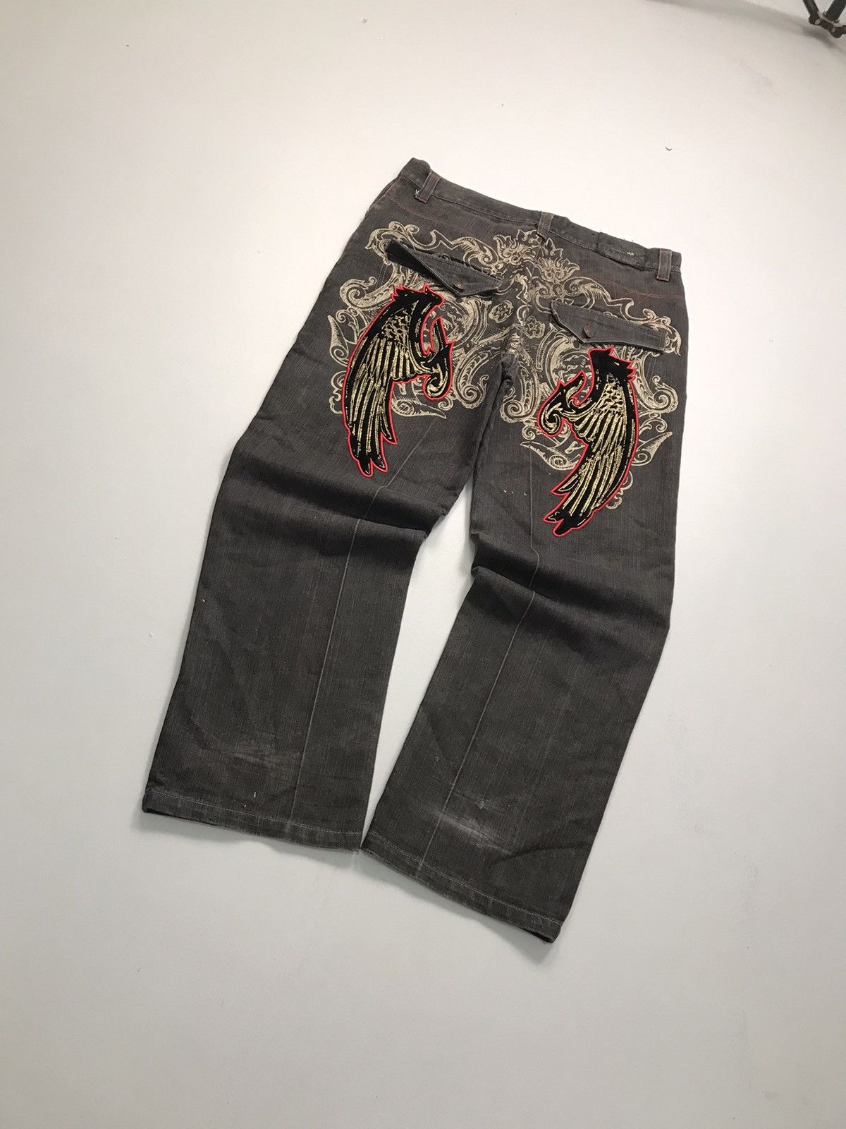 Designer Vintage rawblue patterns embroidered denim pant Size US 38 / EU 54 - 9 Thumbnail