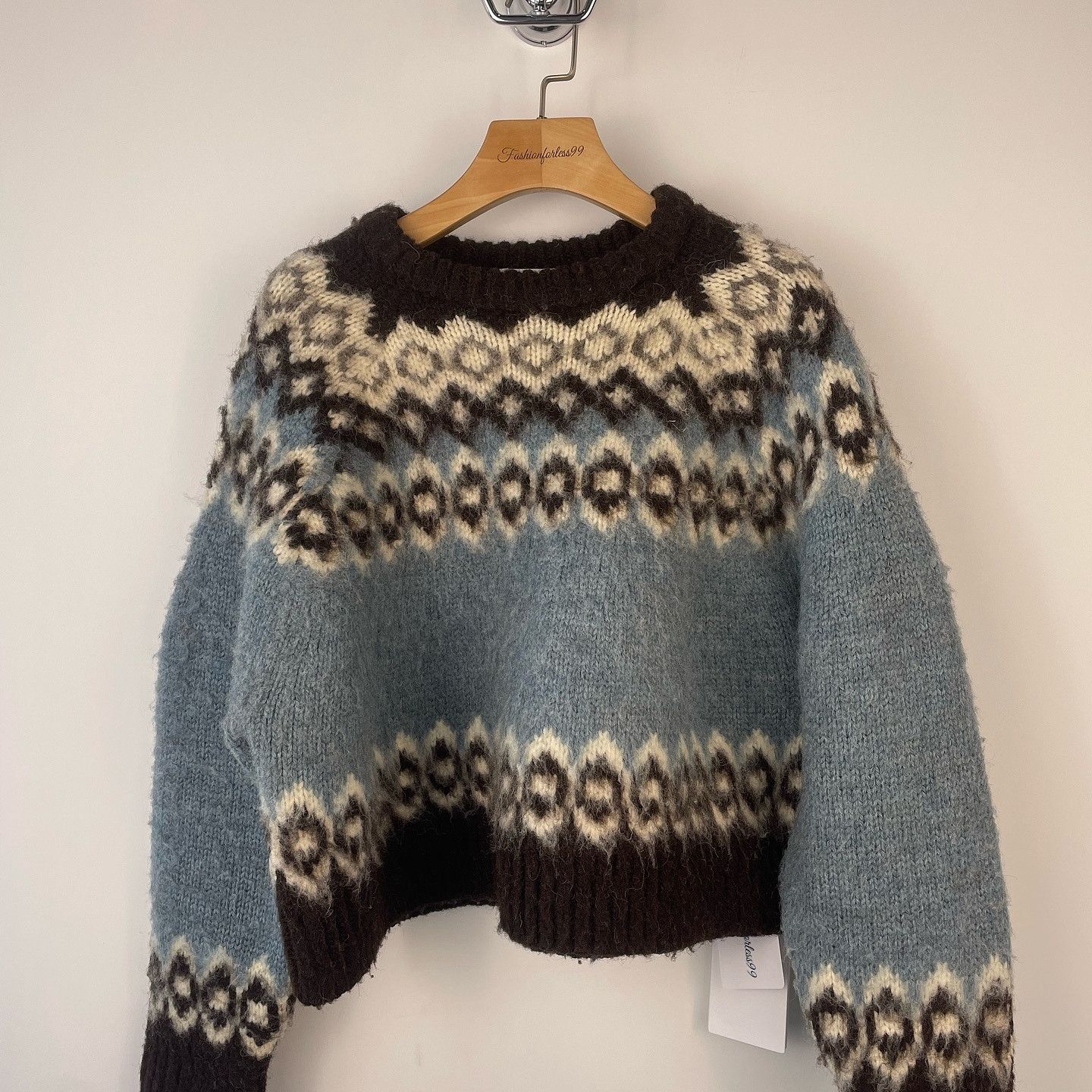 Celine Celine Geometric Wool Sweater Size S Size S / US 4 / IT 40 - 1 Thumbnail