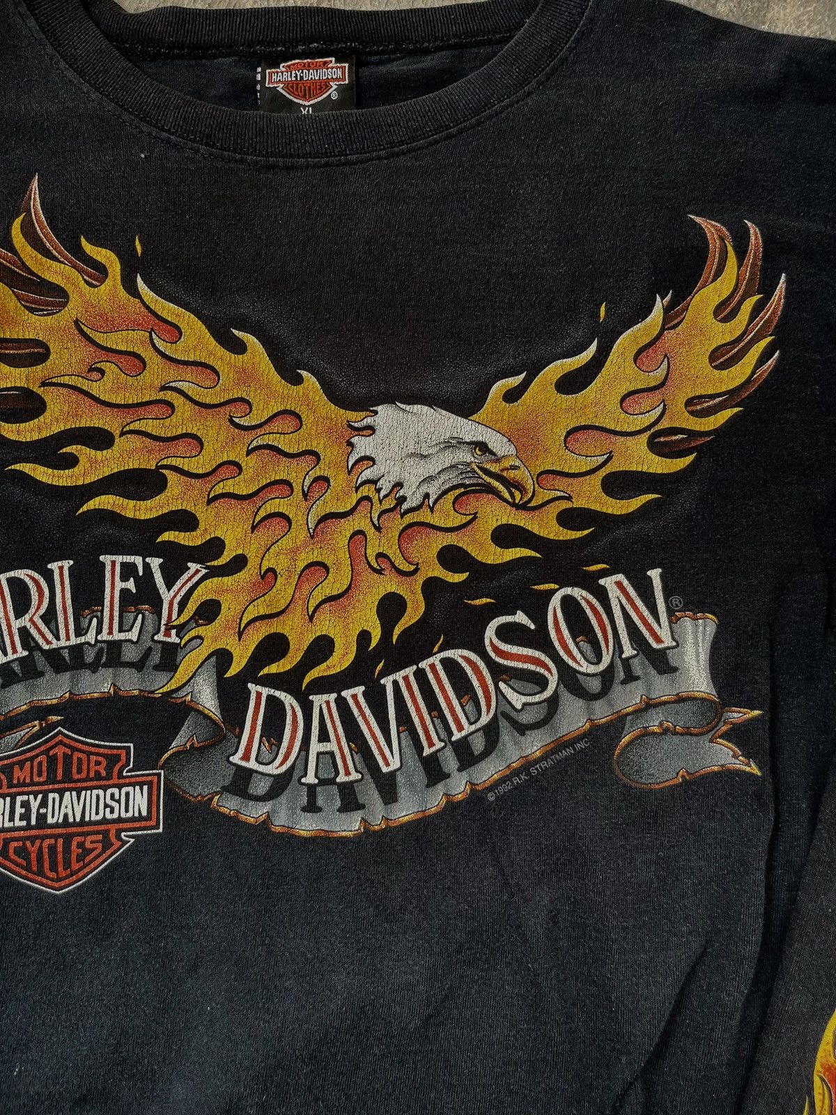 Harley Davidson Flaming Eagle🦅 90’s Harley Davidson Flaming Eagle Longsleeve Size US XL / EU 56 / 4 - 3 Thumbnail