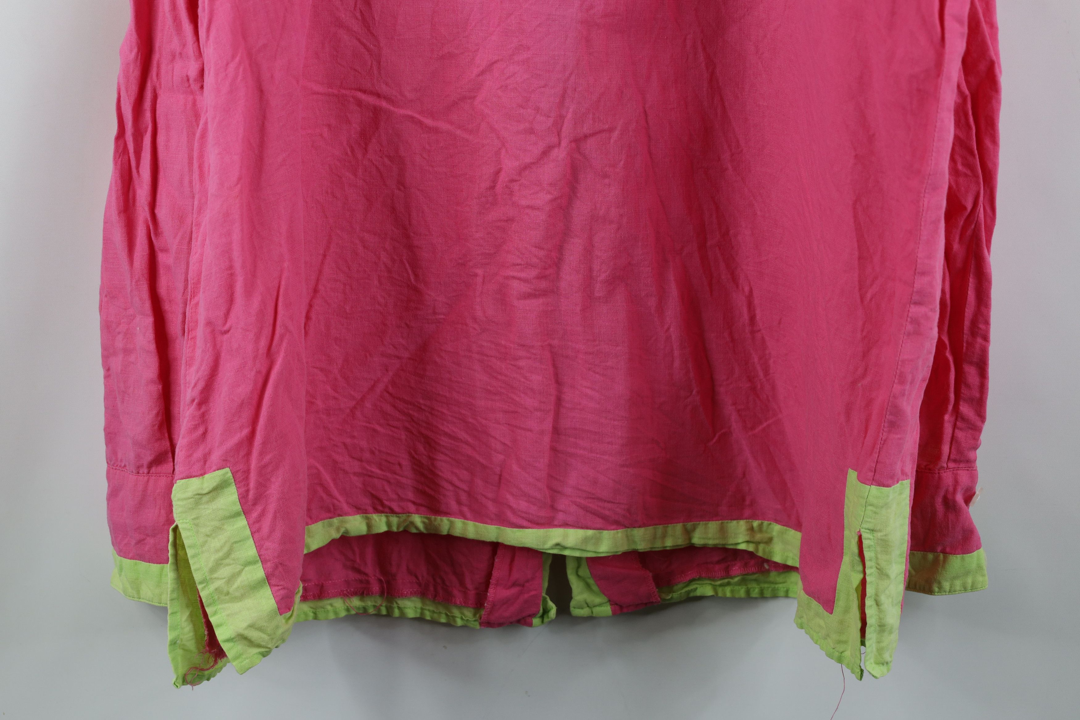 Lilly Pulitzer Lilly Pulitzer Blend Camp Collar Collared Button Shirt Pink Size L / US 10 / IT 46 - 12 Thumbnail