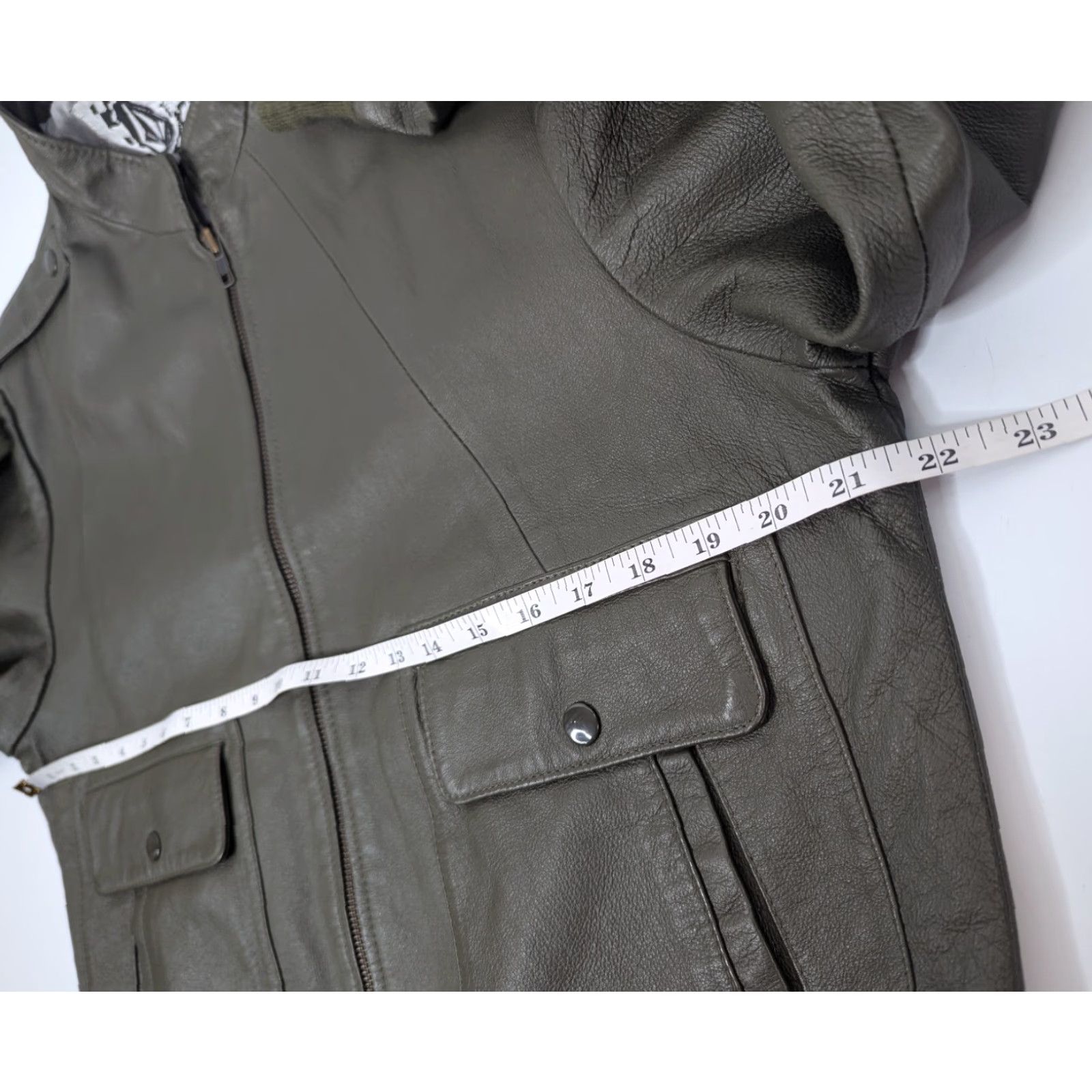 Volcom Volcom Bomber Jacket Mens Size M Green Leather Full Zip Casual Motorcycle Classic 90s Size US M / EU 48-50 / 2 - 7 Thumbnail