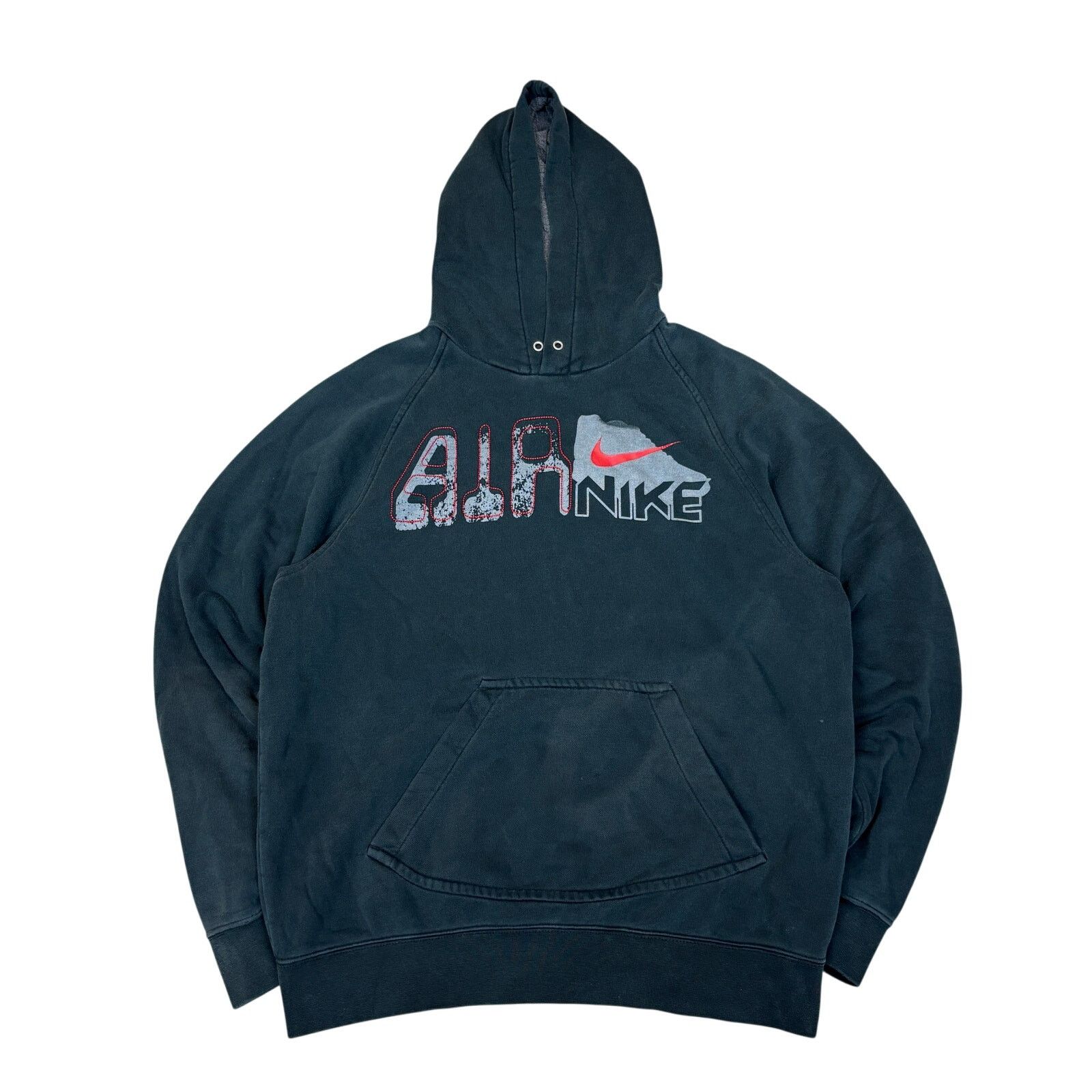 Nike Vintage Y2K Air Nike Spellout Hoodie Men's Medium Silver Tag Size US M / EU 48-50 / 2 - 1 Thumbnail