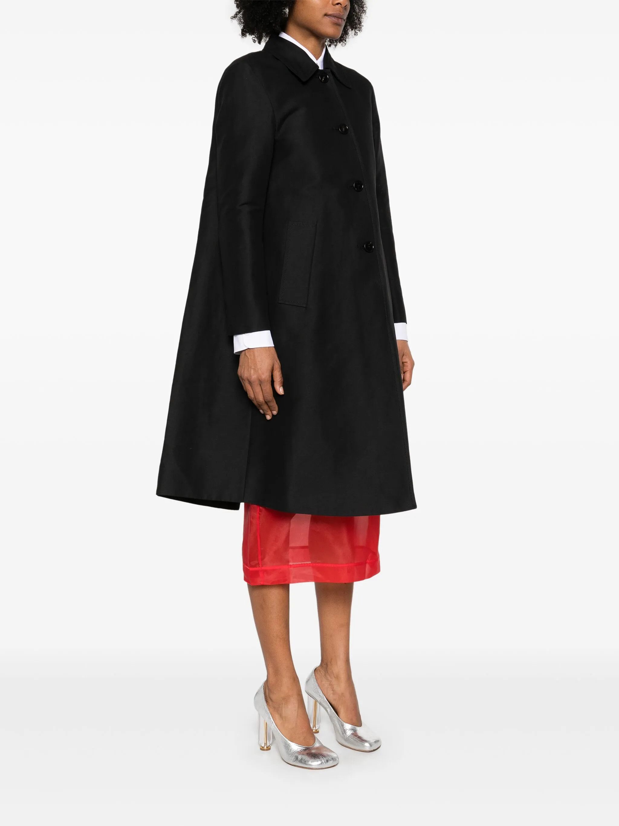 Marni o1s22i1n0525 Cotton Raincoat in Black Size XS / US 0-2 / IT 36-38 - 3 Thumbnail