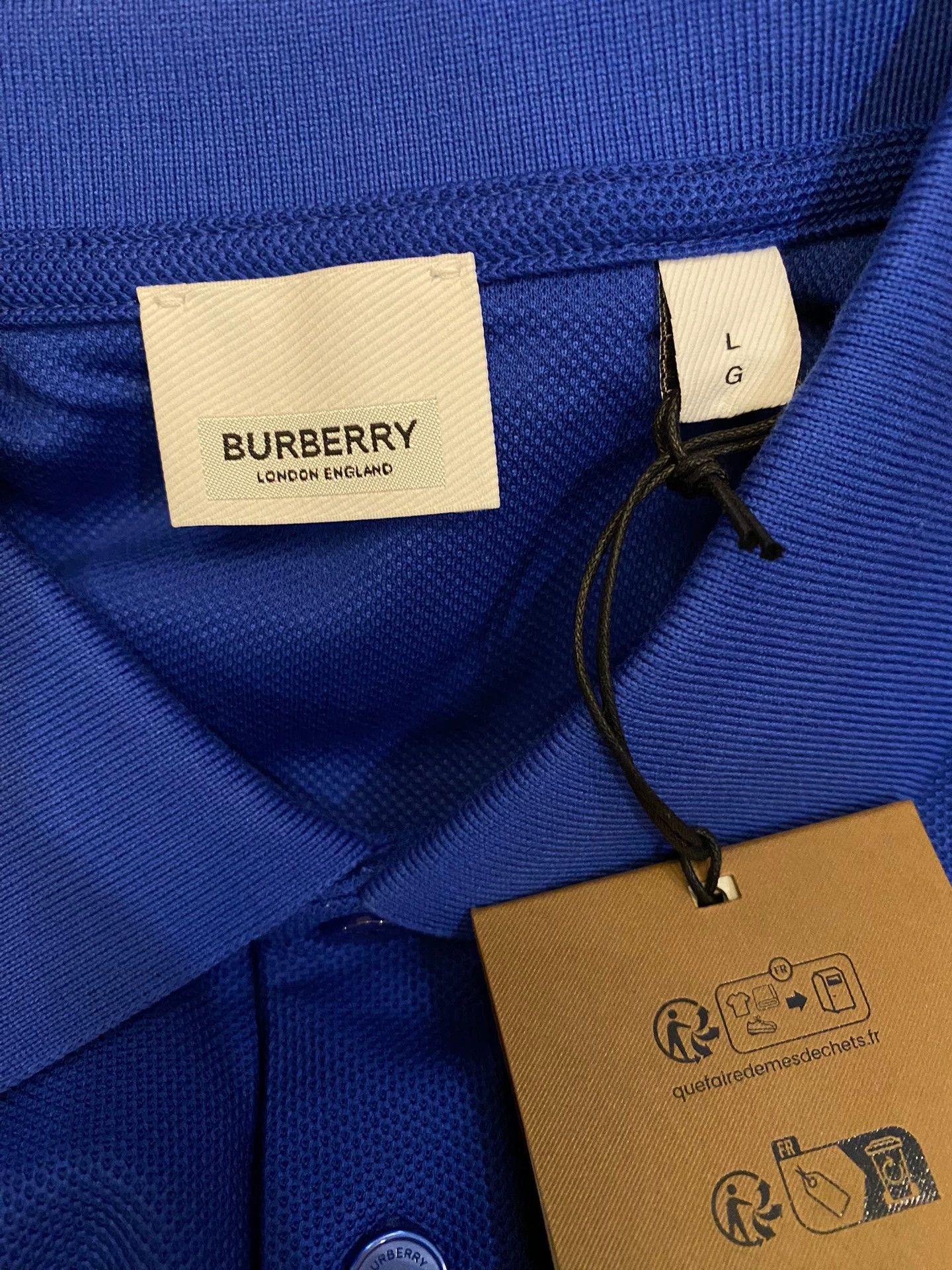 Burberry Burberry Raised Logo SS Polo Tee 8084367 NWT M/L Size US L / EU 52-54 / 3 - 6 Thumbnail