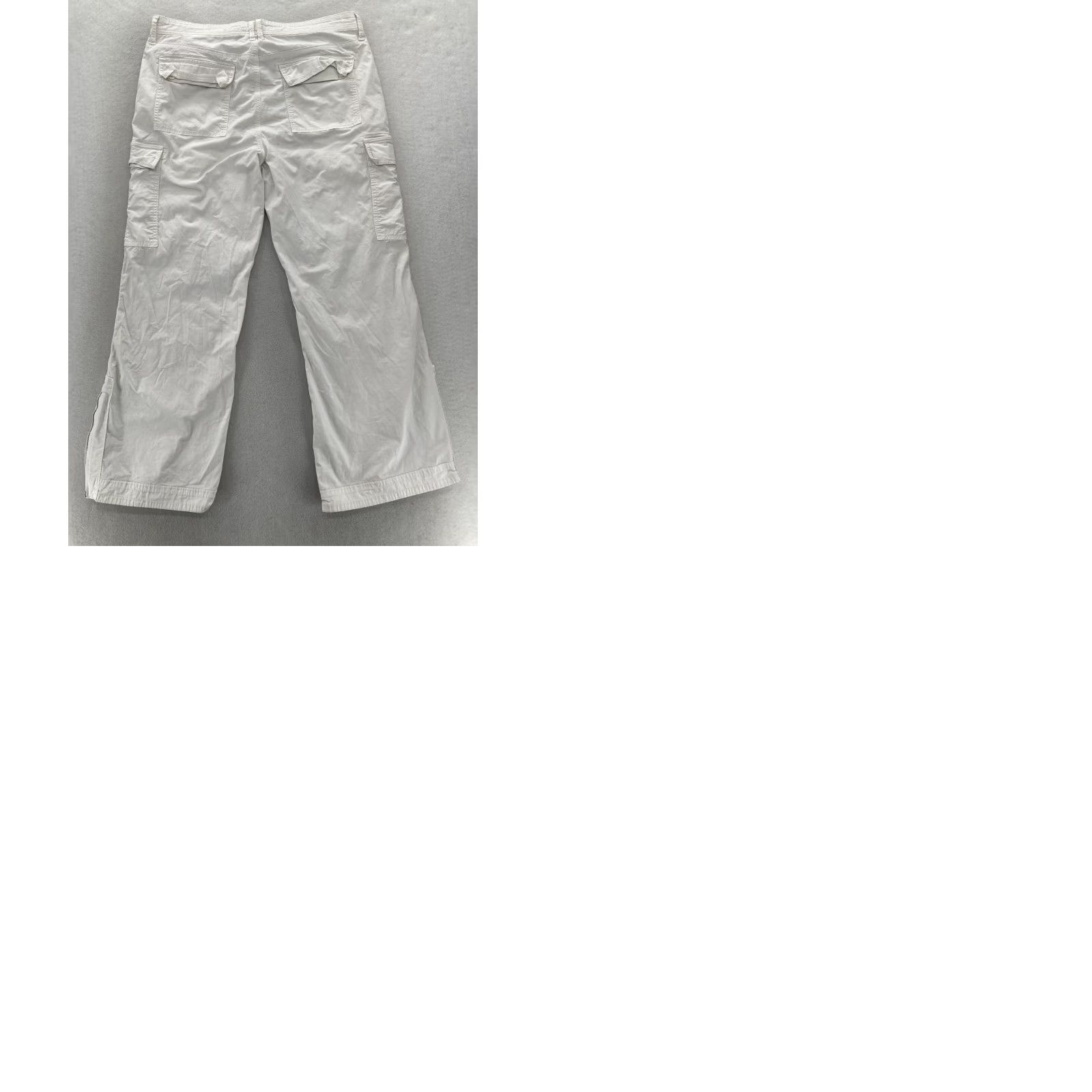 American Eagle Outfitters American Eagle Outfitters Pants Women's 14 White Low Rise Baggy Flare Ankle Zip Boho Chino Size 14 White Stretch Size 25" / US 0 / IT 36 - 10 Thumbnail