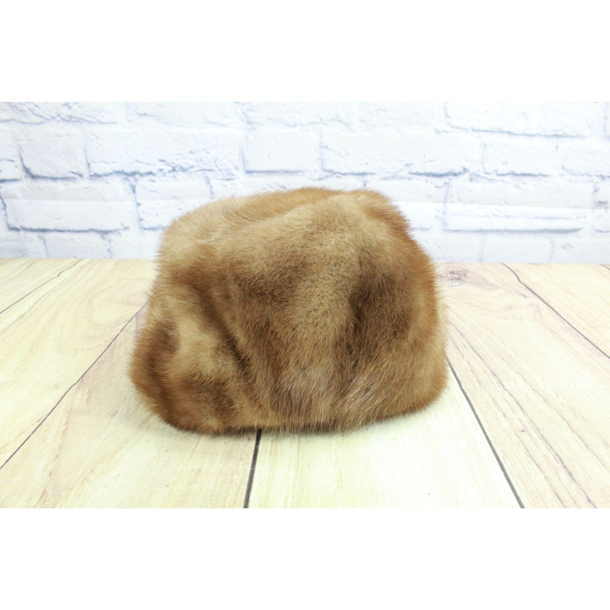 Other Vintage Camelot Mink Fur Beret Hat Light Brown Size ONE SIZE - 3 Thumbnail
