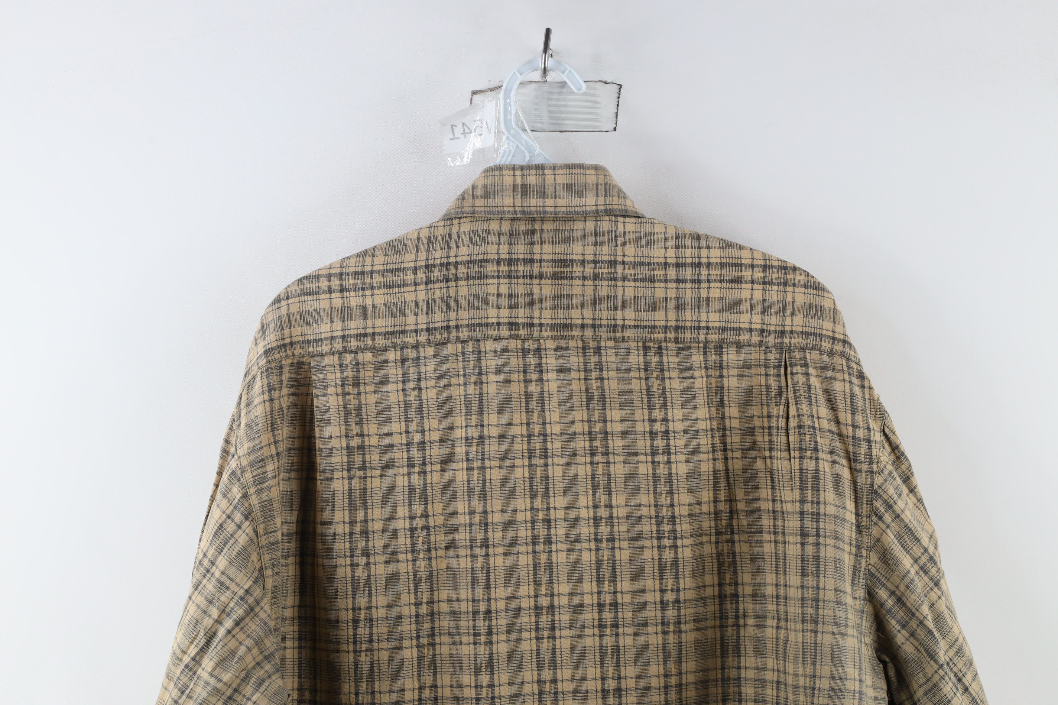 Vintage Vintage 90s Streetwear Button Down Shirt Beige Plaid Size US L / EU 52-54 / 3 - 7 Thumbnail
