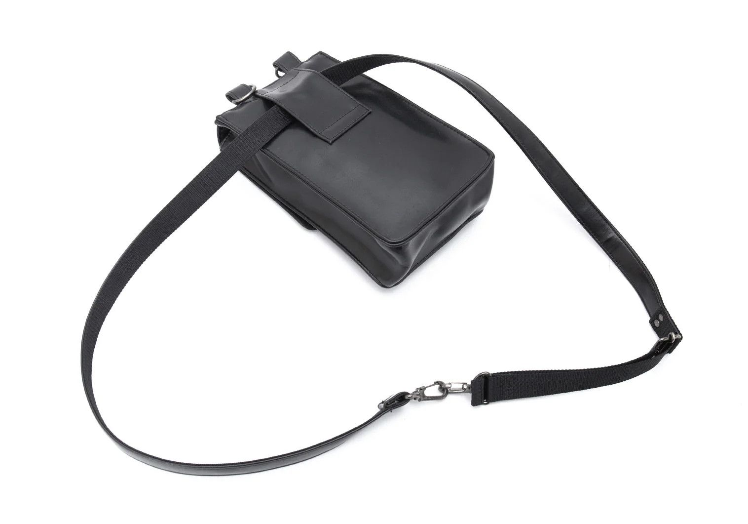 Jean Paul Gaultier Faux Leather Metal Plate Shoulder Bag in Black Size ONE SIZE - 9 Thumbnail