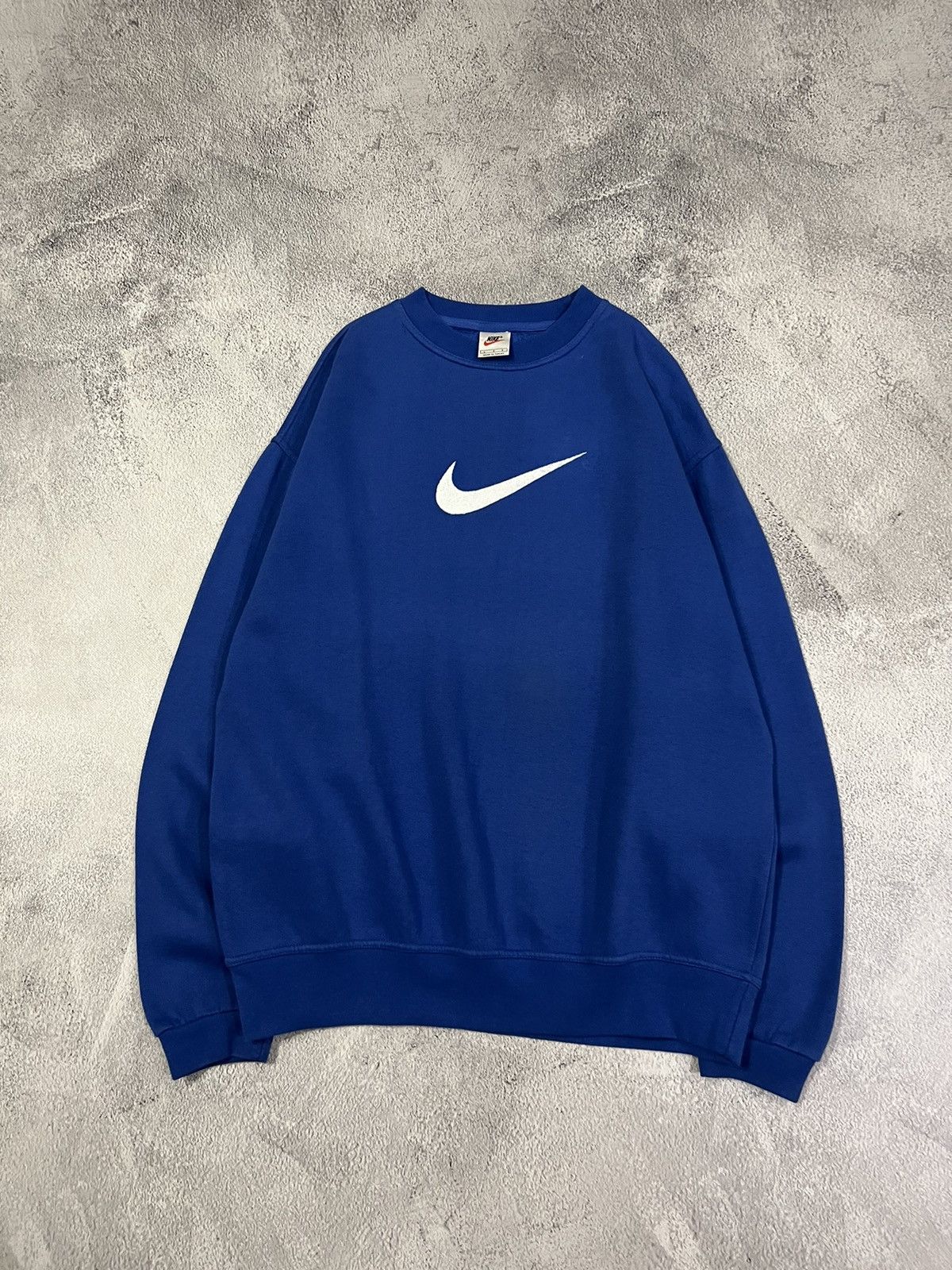 Nike × Vintage Vintage Y2k Nike 💙 Big Swoosh Logo Sweatshirt 90’s Size US L / EU 52-54 / 3 - 2 Thumbnail