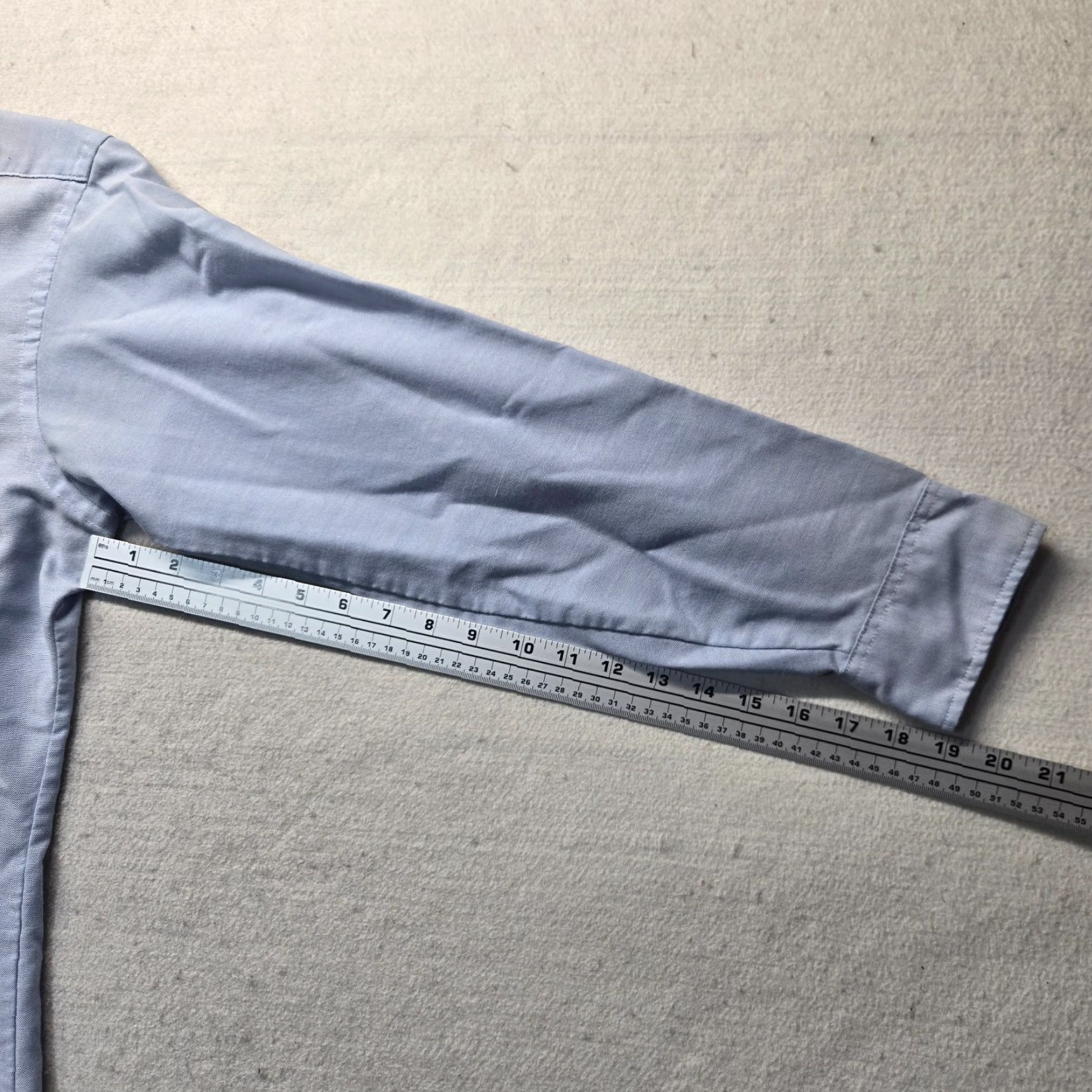 Vintage ANDHURST Shirt Button-Up Solid Blue Long Sleeve Adult Men XL 15.5 Cotton Polyester Casual Travel 80s 90s Sports Mens Size US XL / EU 56 / 4 - 5 Thumbnail