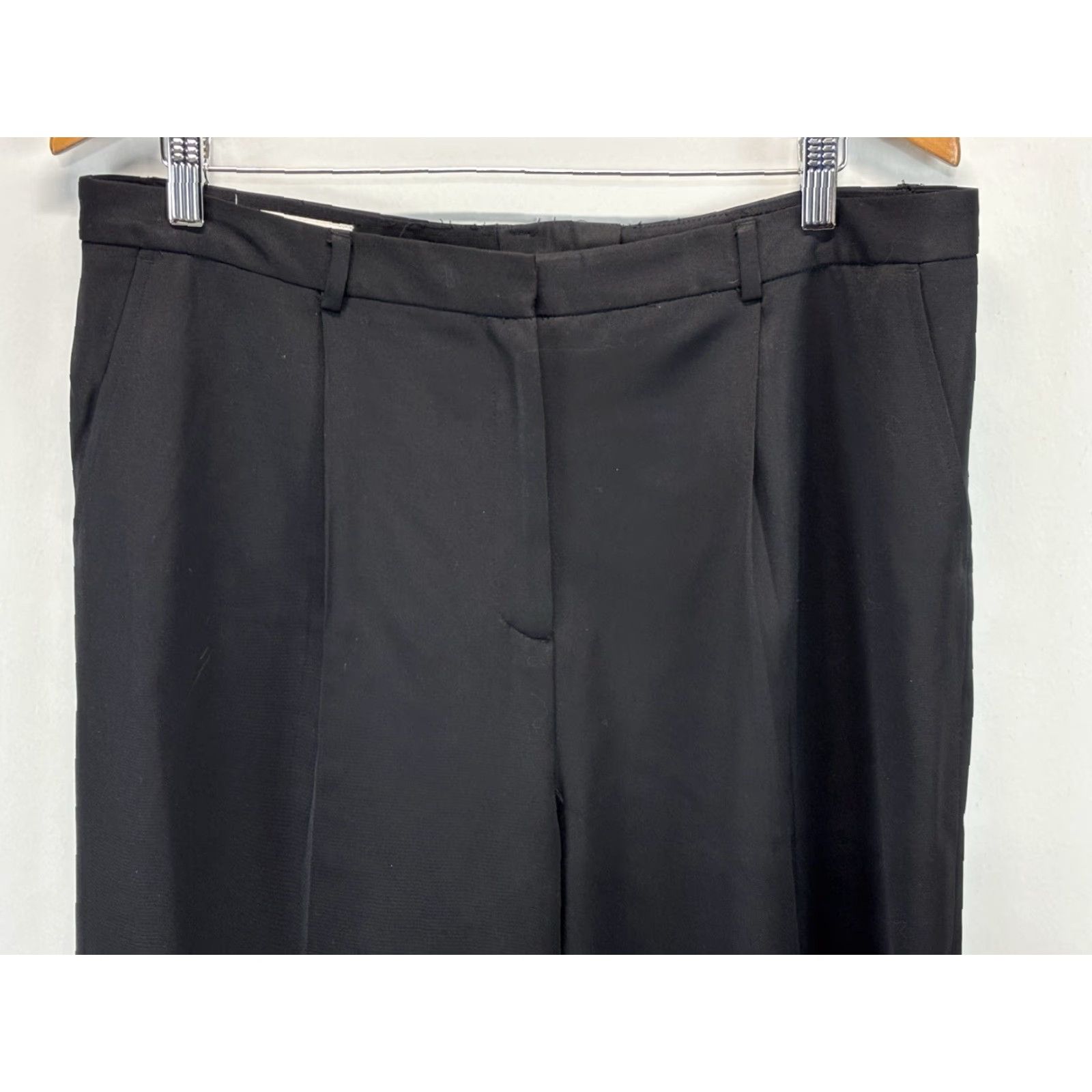 Brooks Brothers Brooks Brothers Wool Pants Women’s 16 Black Pleated Wide-Leg Classic Dress Pants Mens? Womens Size 38" / US 16 / IT 52 - 2 Thumbnail