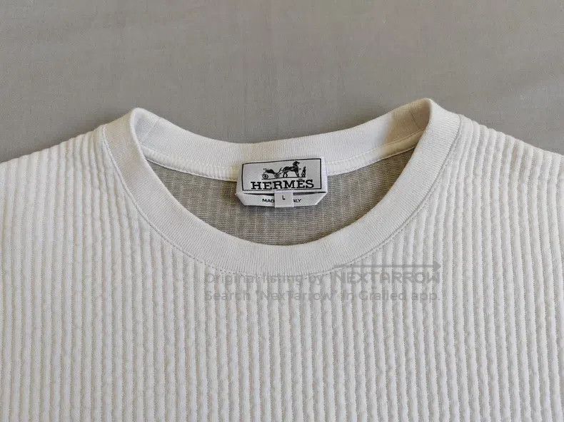 Hermes Hermes Polo shirt sweatshirt, white, galloping horses, hor Size US L / EU 52-54 / 3 - 2 Thumbnail