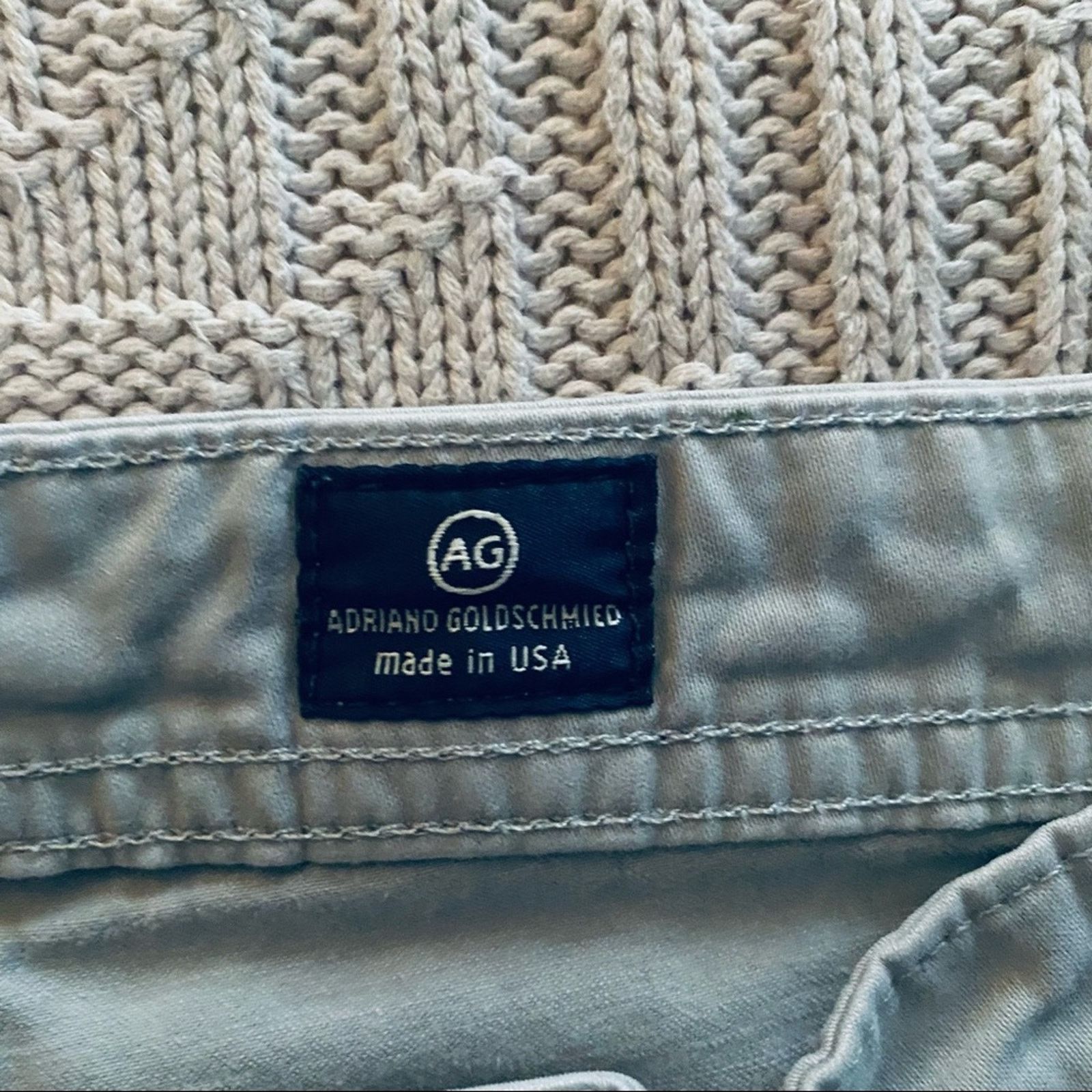 AG Adriano Goldschmied AG Adriano Goldschmied light gray chino jeans Size US 34 / EU 50 - 5 Thumbnail