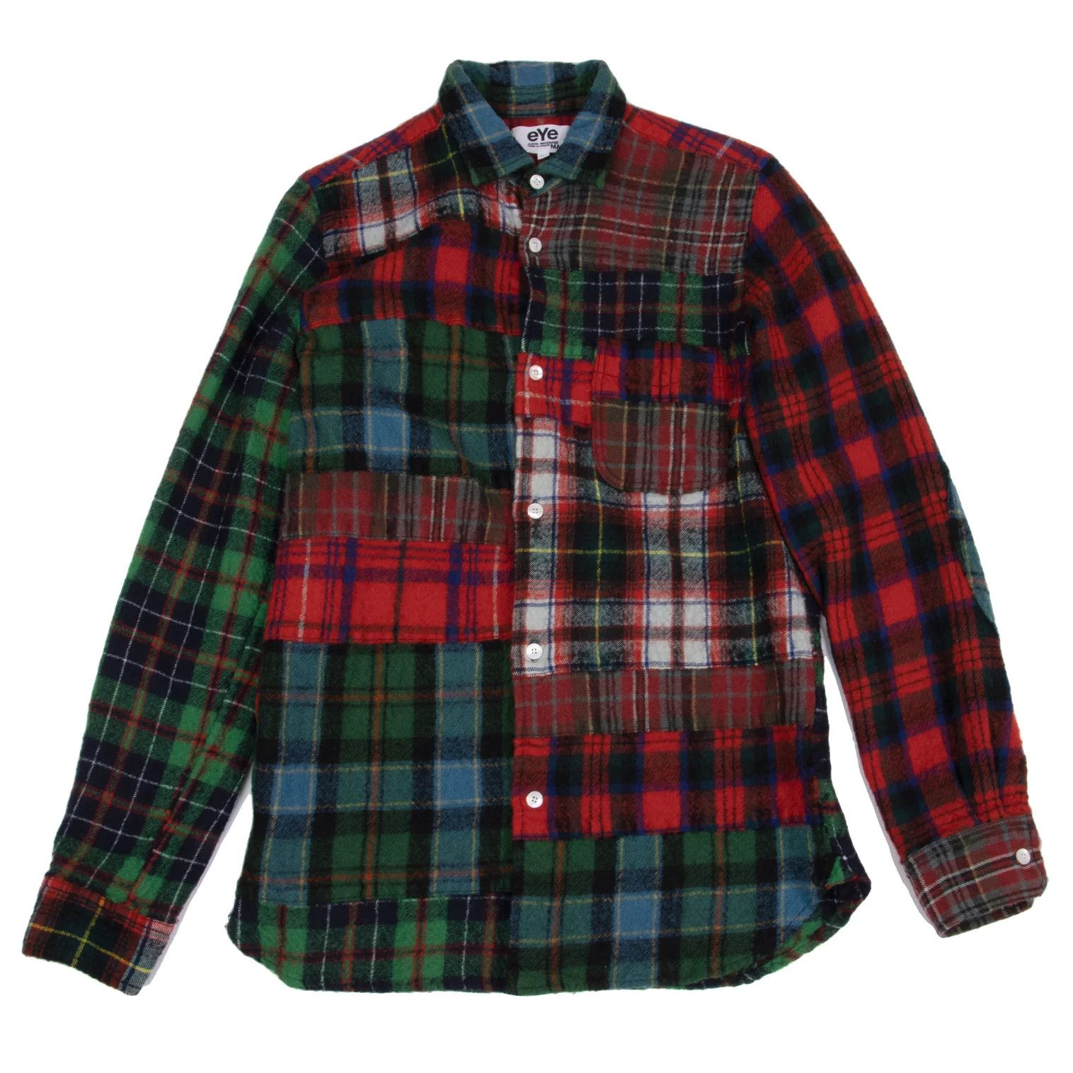 Junya Watanabe Wool Crazy Check Flannel Shirt in Red and Green S Size US S / EU 44-46 / 1 - 1 Thumbnail