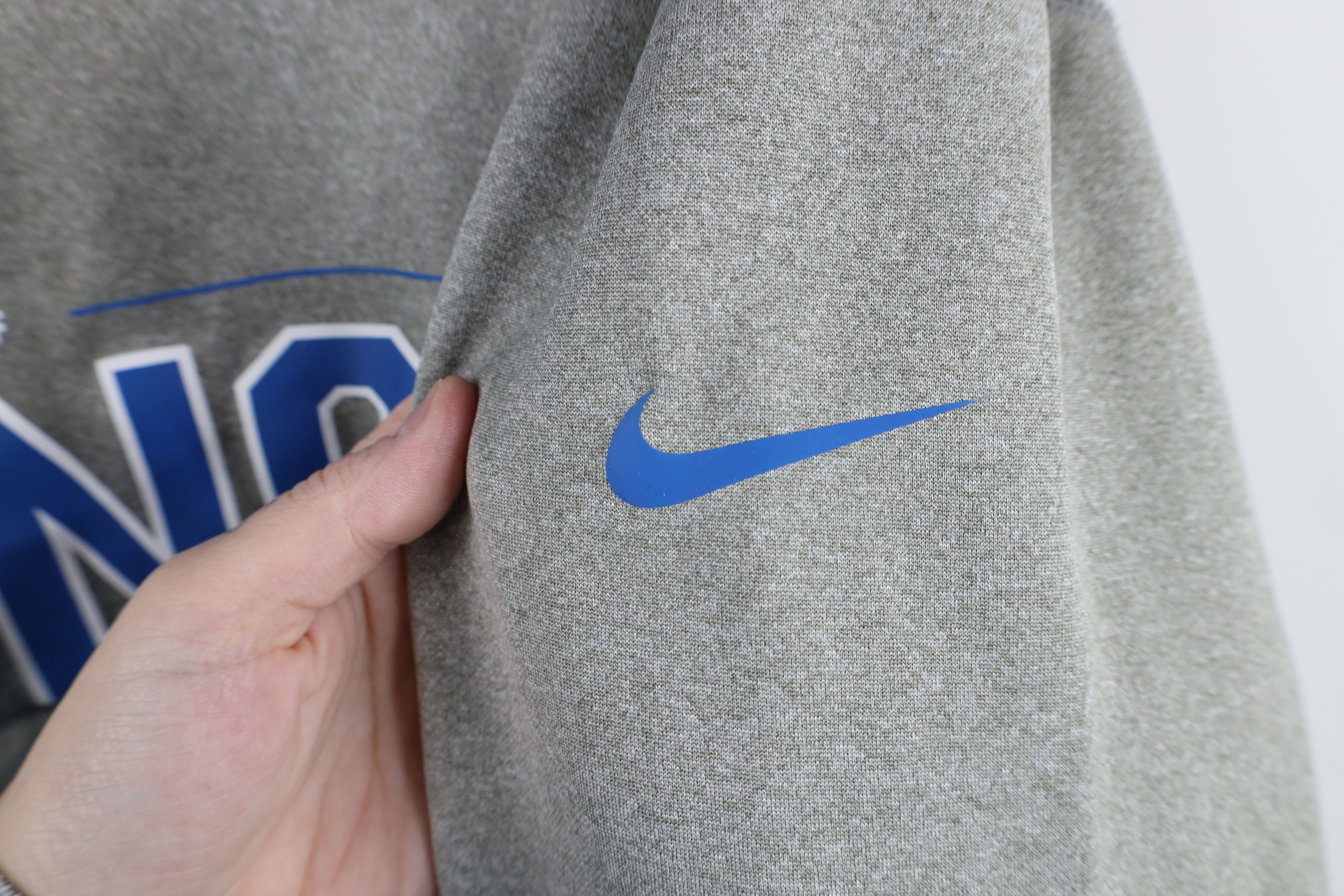 Nike × Vintage Nike Cropped Detroit Lions Football Hoodie Sweatshirt Gray Size 3XL / US 20-22 - 4 Thumbnail