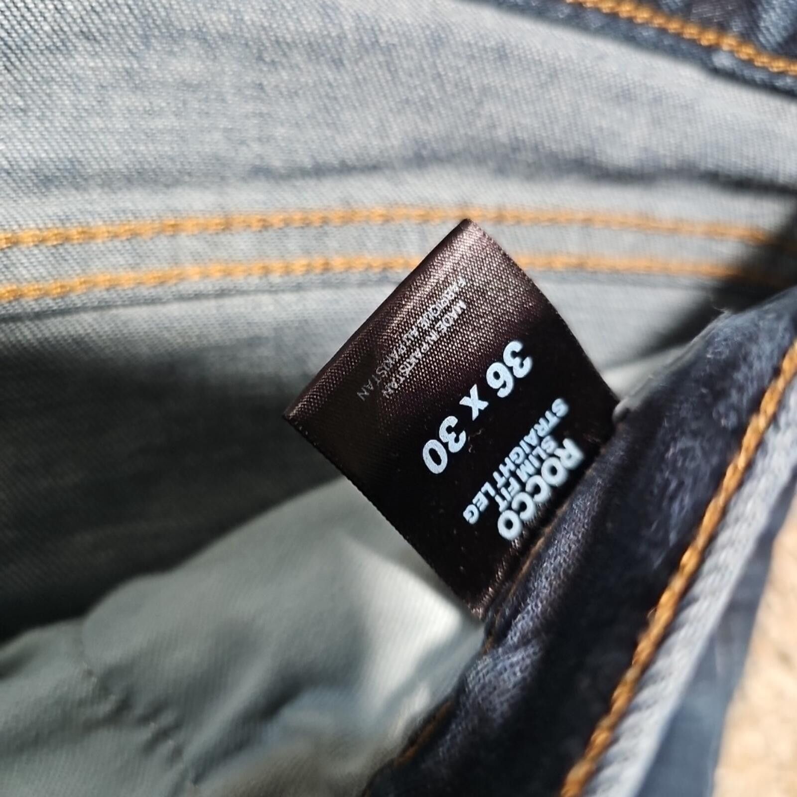 Express Express Jeans 36x30 Rocco Slim Fit Straight Leg Jeans Size US 36 / EU 52 - 3 Thumbnail