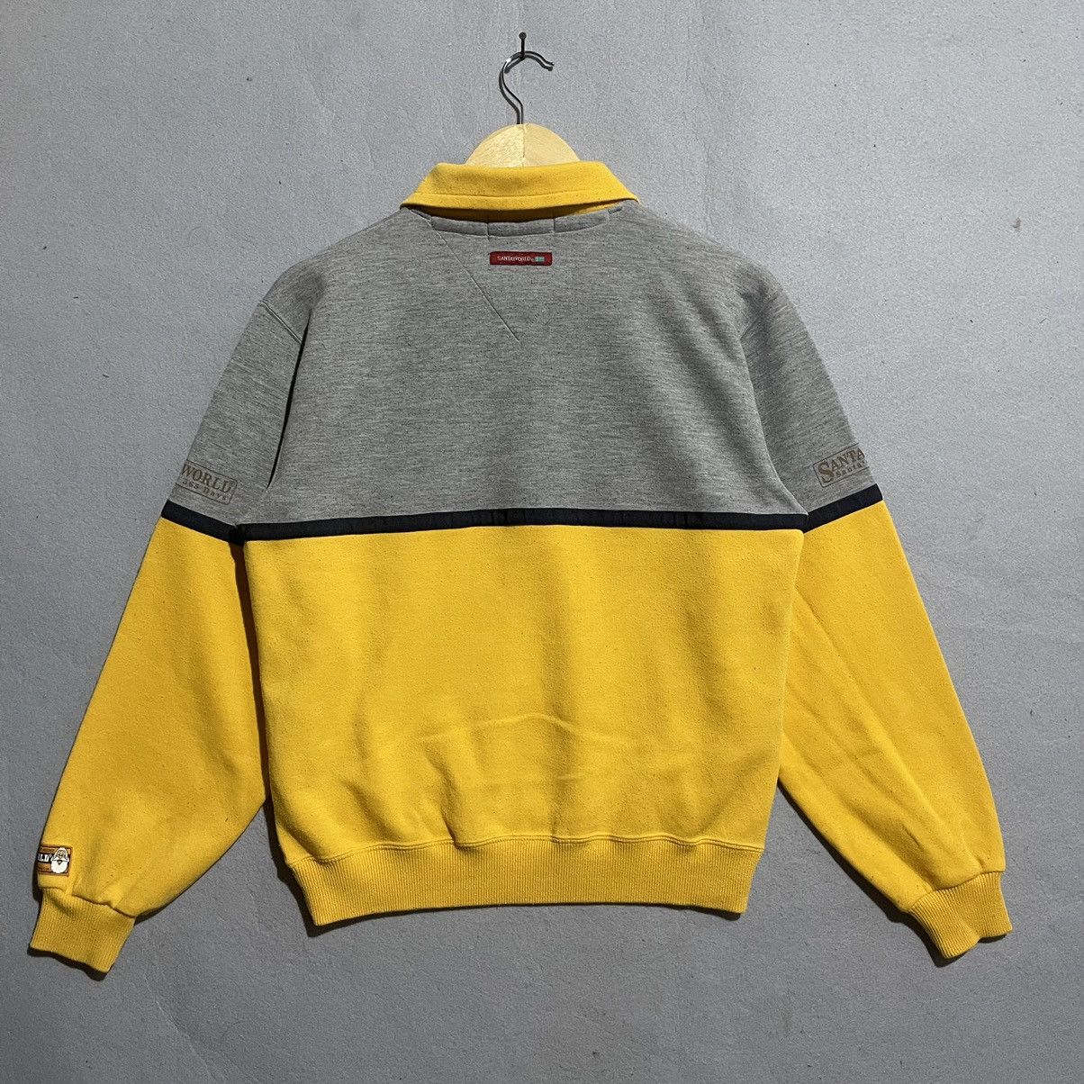 Vintage Vintage 90s Santaworld Sweden Rugby Sweatshirt Yellow/Grey Size US M / EU 48-50 / 2 - 6 Thumbnail
