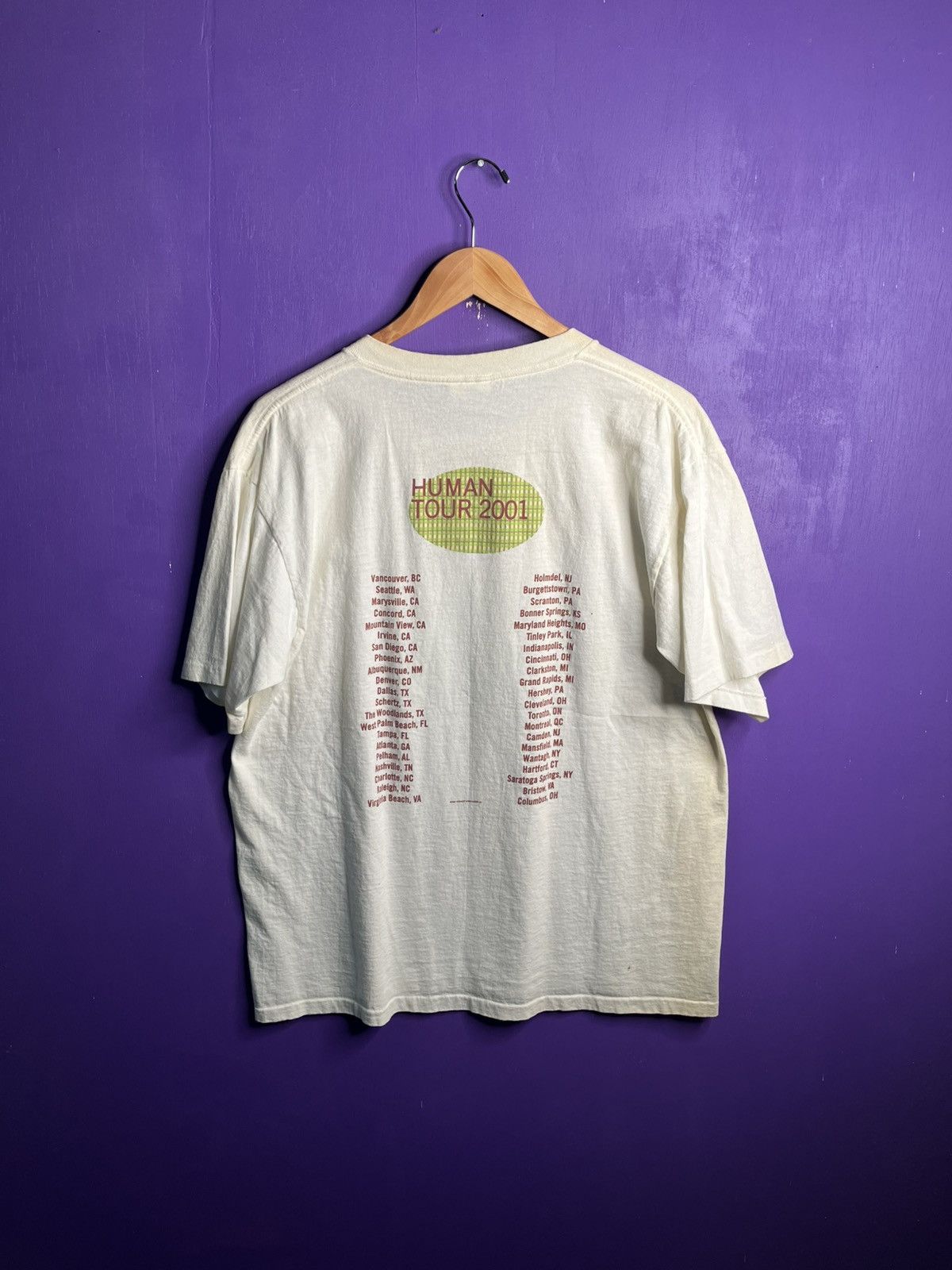 Band Tees × Vintage Vintage 2001 Rod Stewart human tour t-shirt Size US L / EU 52-54 / 3 - 2 Thumbnail