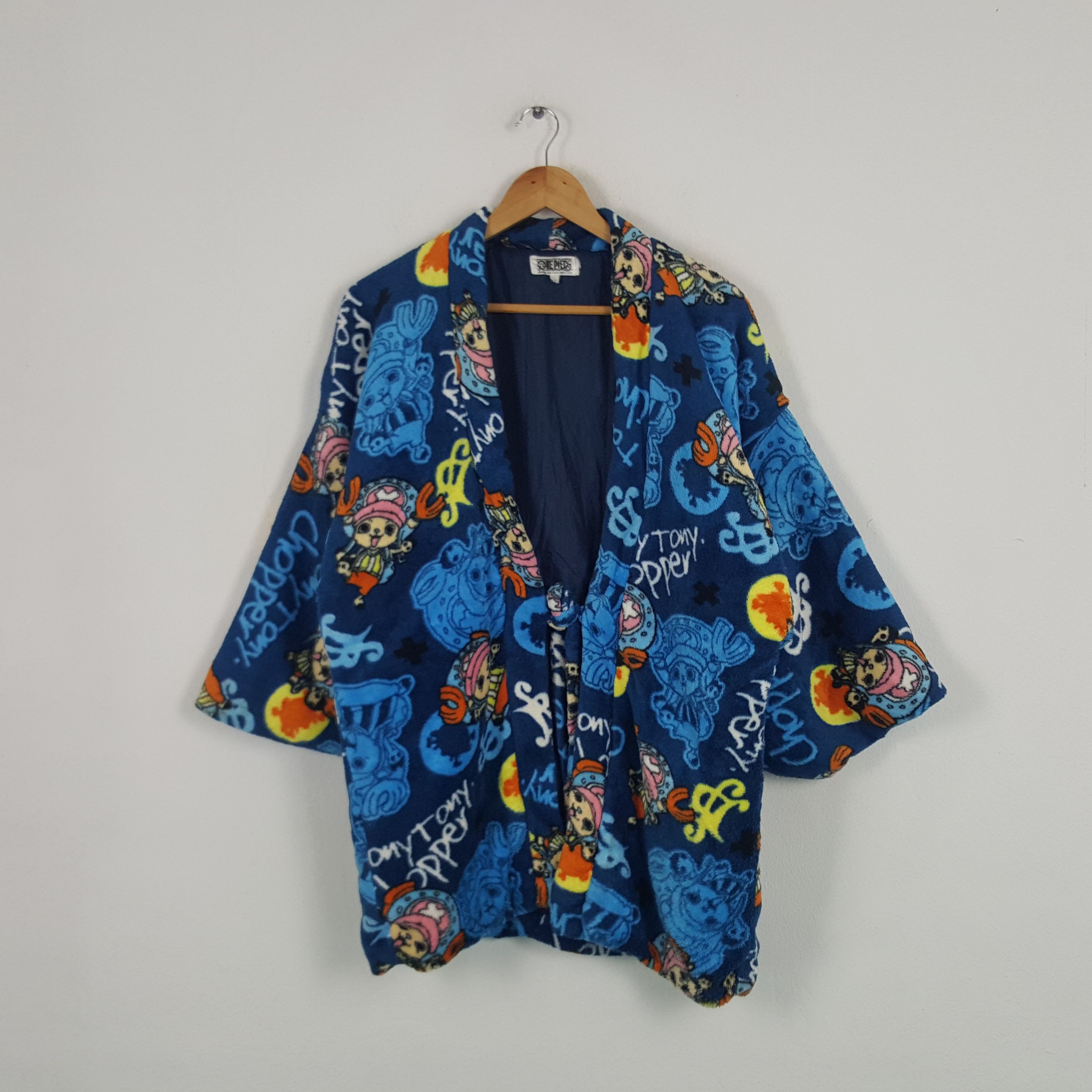 Japanese Brand × One Piece × Vintage Vintage One Piece Japanese Anime Character Kimono Jacket Size US L / EU 52-54 / 3 - 1 Thumbnail