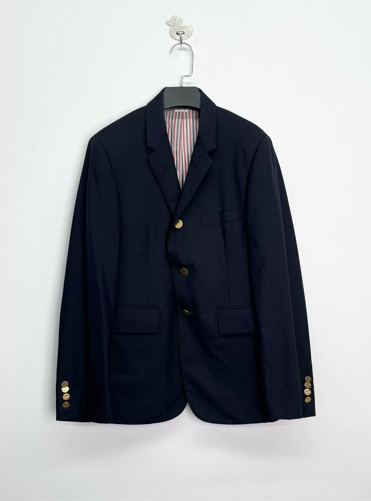 Thom Browne Thom Browne Navy Anchor Button Blazer Size US M / EU 48-50 / 2 - 1 Thumbnail