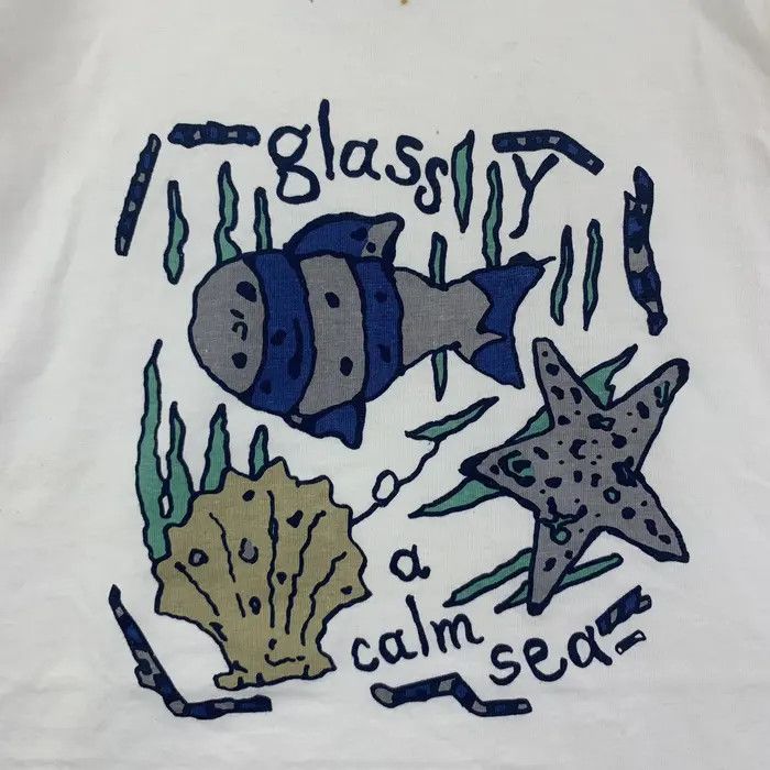 Vintage Vintage REBENTORES PAINTING Glass A Calm Sea Tee Shirt Size L / US 10 / IT 46 - 2 Thumbnail