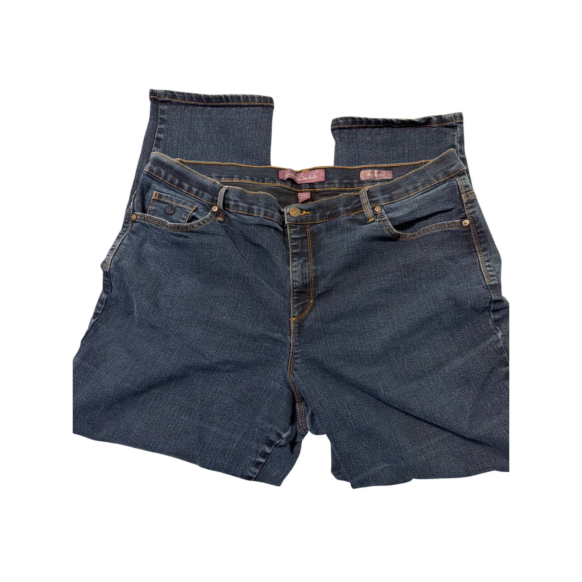 Gloria Vanderbilt Gloria Vanderbilt Amanda Plus Size 20W Blue Denim Jeans Stra Size 42" / US 20 - 1 Thumbnail