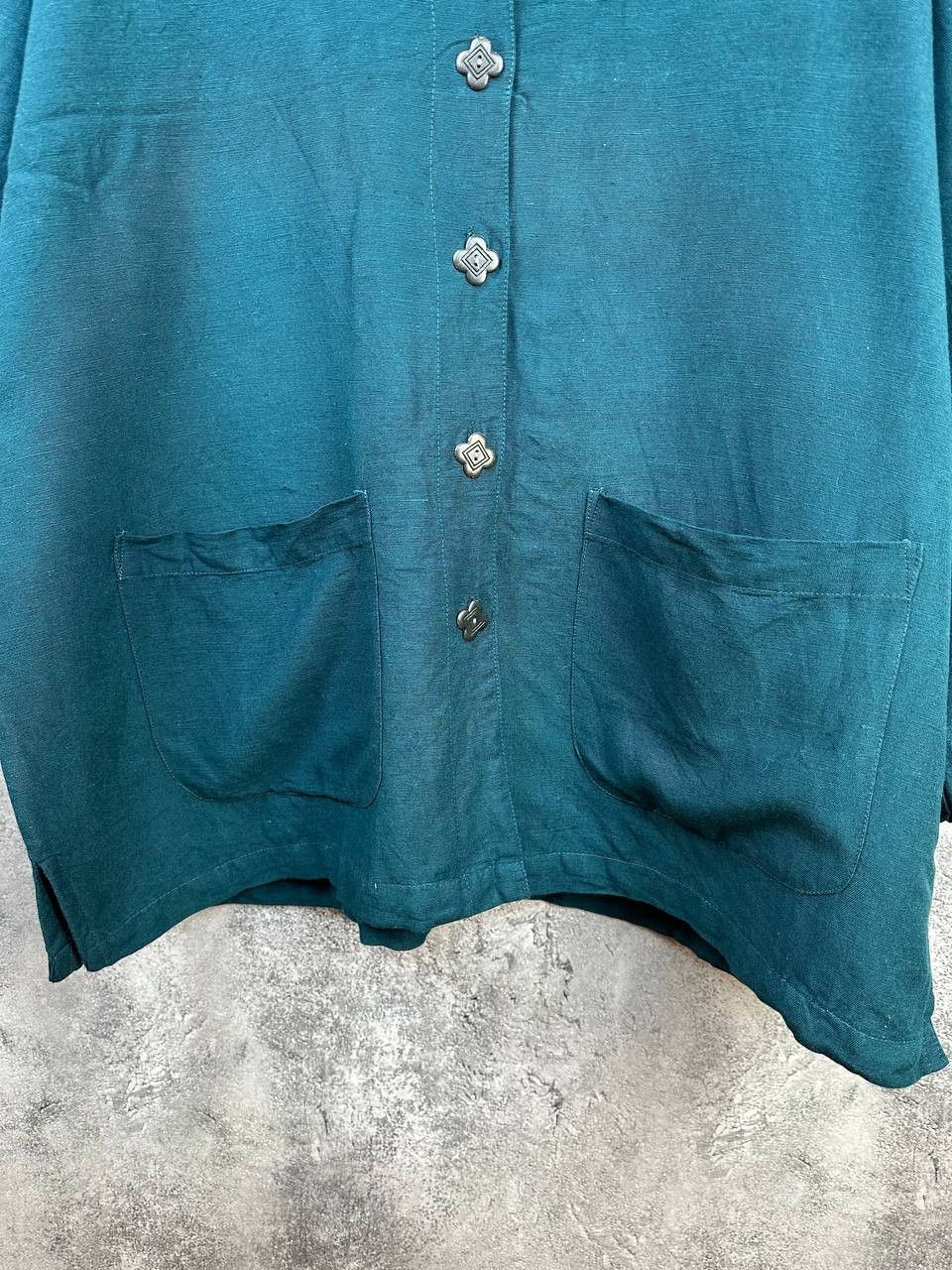 Gudrun Sjoden Gudrun Sjoden Teal Button Front Oversized Shirt Size S / US 4 / IT 40 - 7 Thumbnail