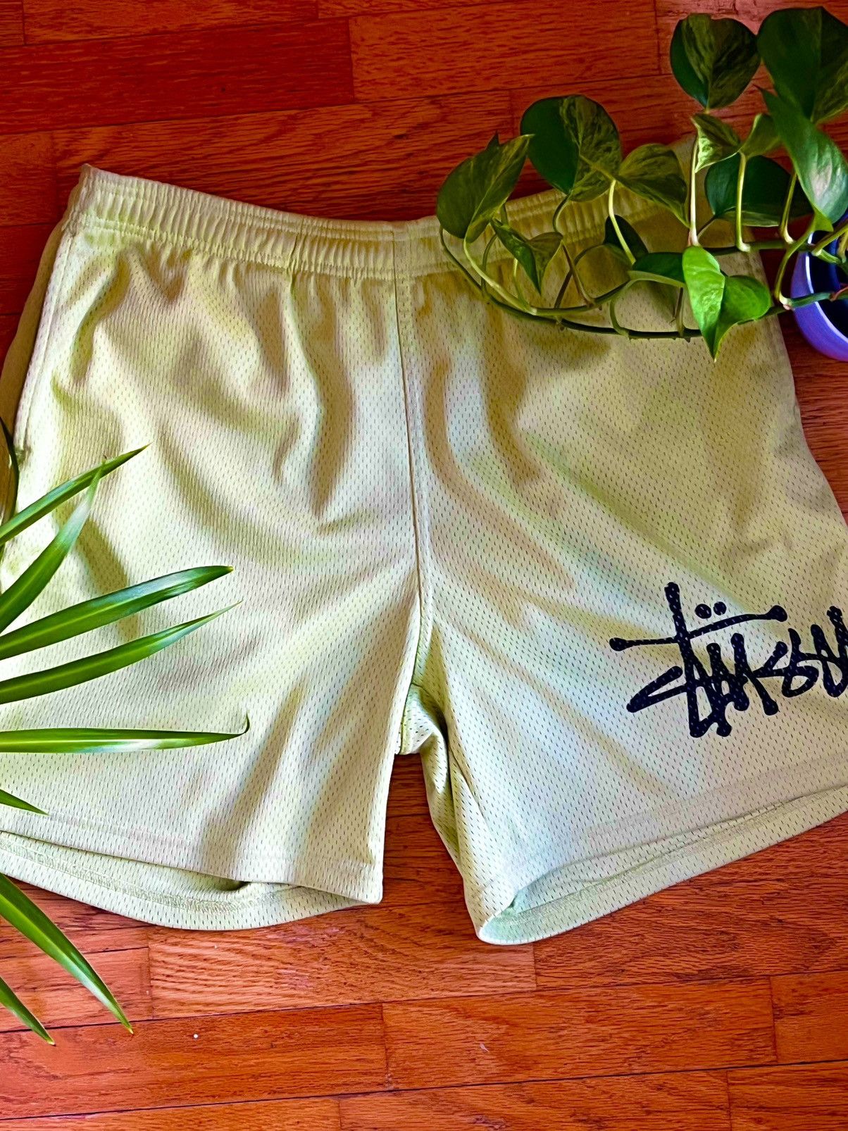Stussy Mesh Baggy Shorts Mint Green