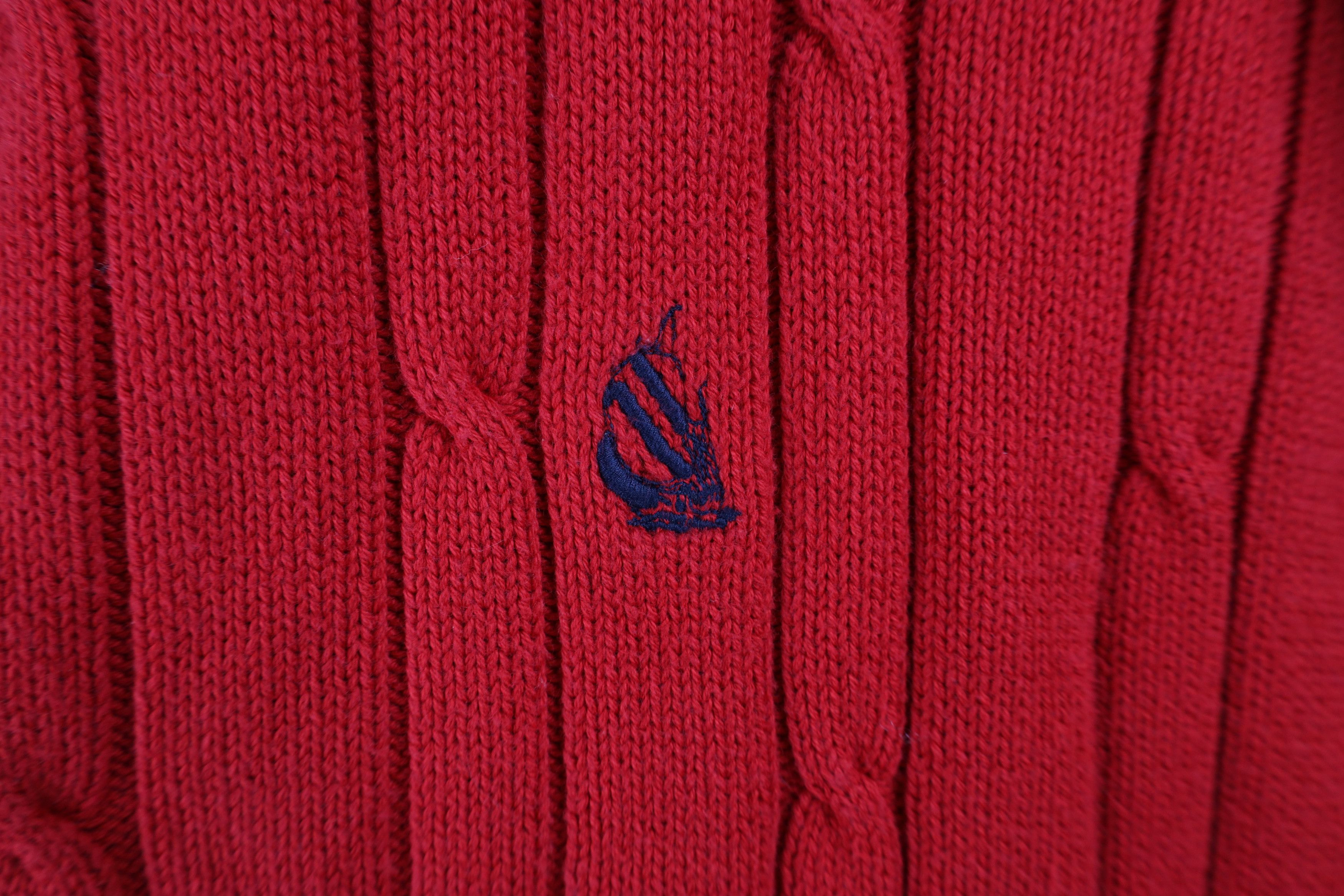 Nautica × Vintage Vintage 90s Nautica Chunky Cable Knit Crewneck Sweater Size US M / EU 48-50 / 2 - 4 Thumbnail