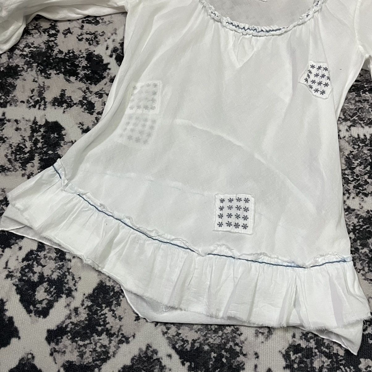 Marithe + Francois Girbaud a24 Marithe Francois Girbaud white rufft blouse Size XS / US 0-2 / IT 36-38 - 5 Thumbnail
