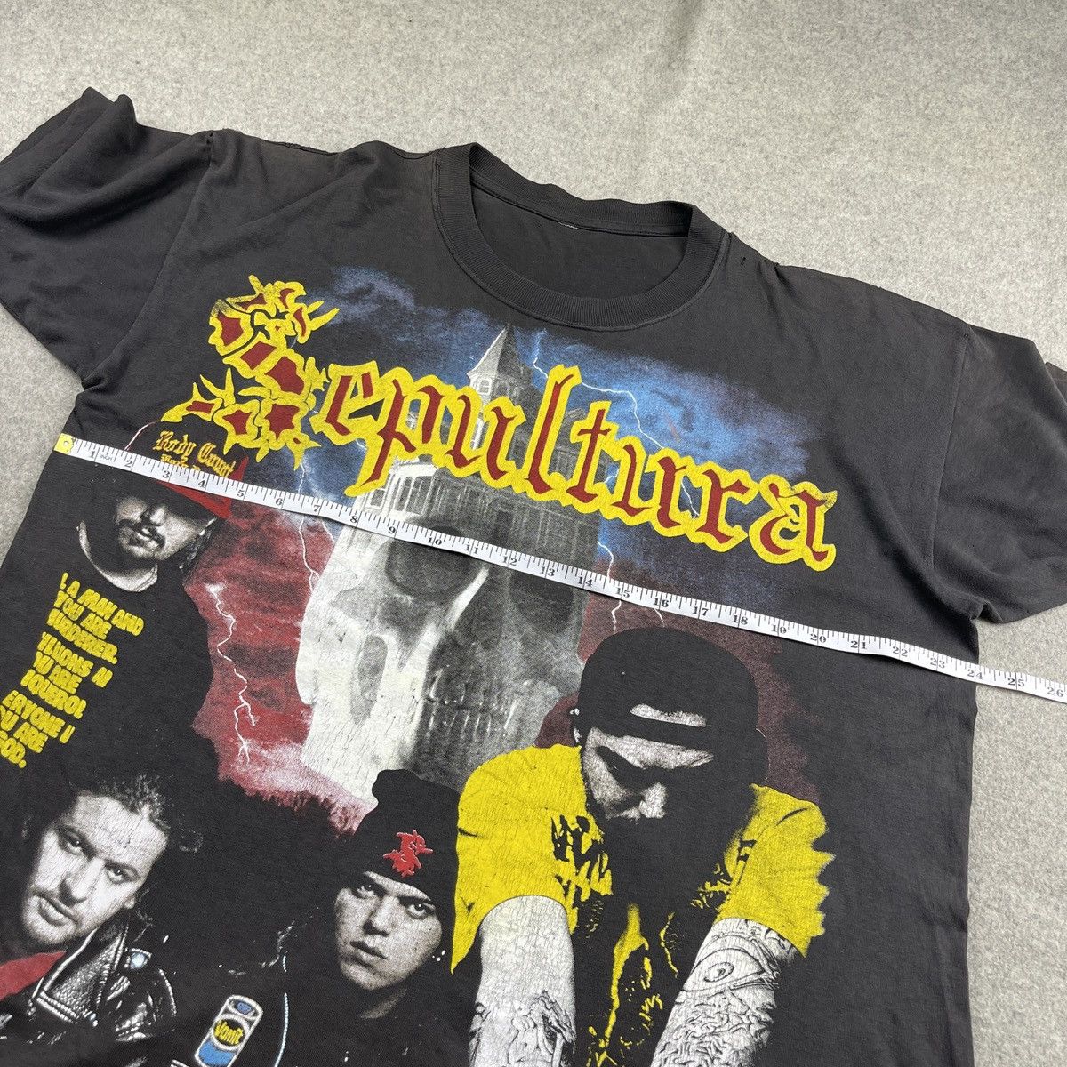 Band Tees × Vintage 90s Vintage SEPULTURA Metal Size US XL / EU 56 / 4 - 15 Thumbnail