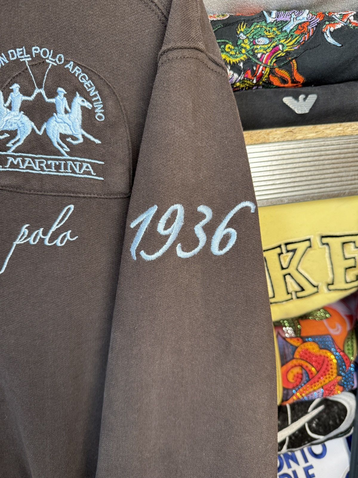 La Martina Vintage La Martina Brown Zip Sweatshirt Size US XXL / EU 58 / 5 - 7 Thumbnail