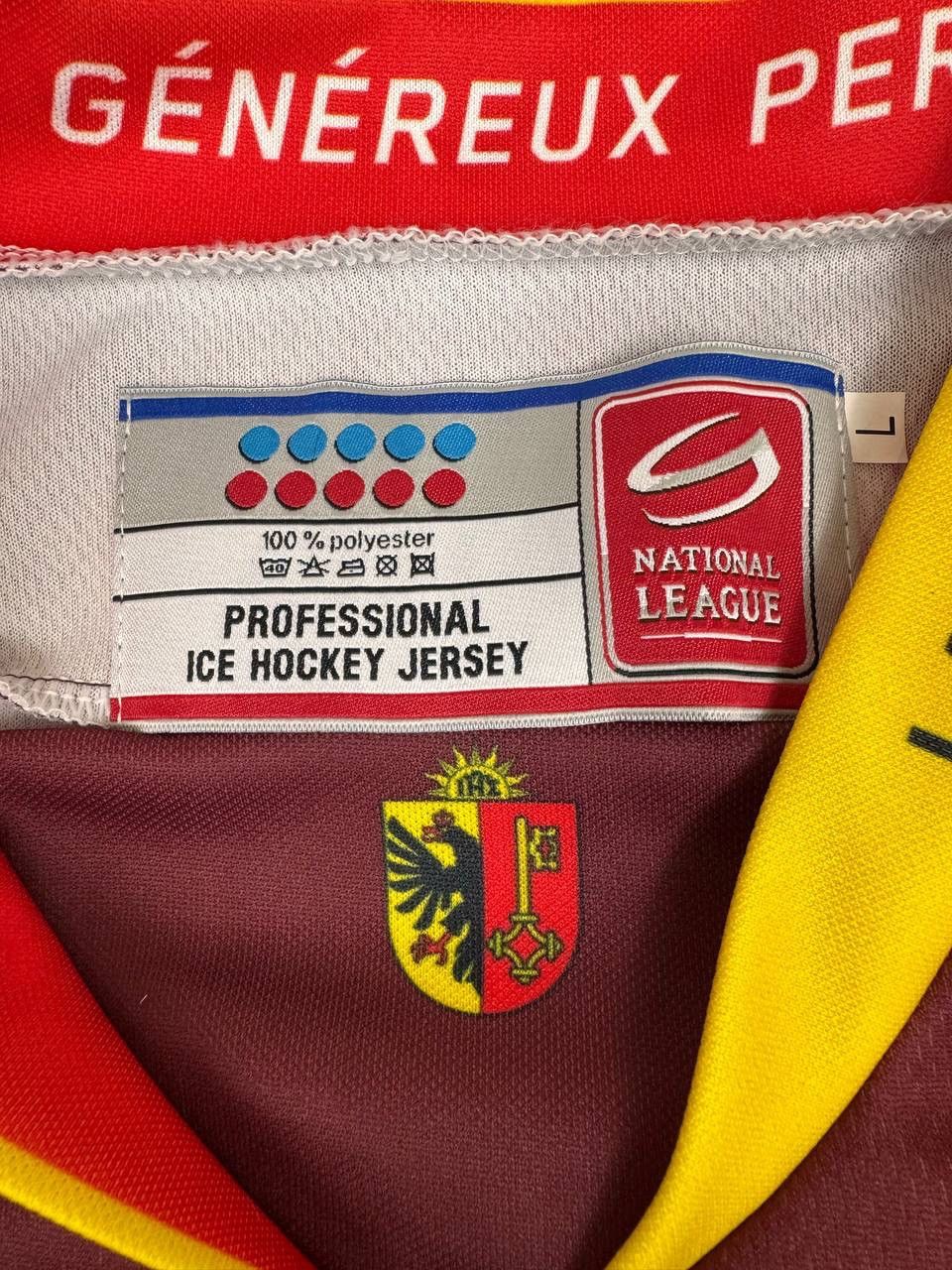 Geneva Genève Servette Ice Hockey Jersey #38 National League Size US L / EU 52-54 / 3 - 5 Thumbnail