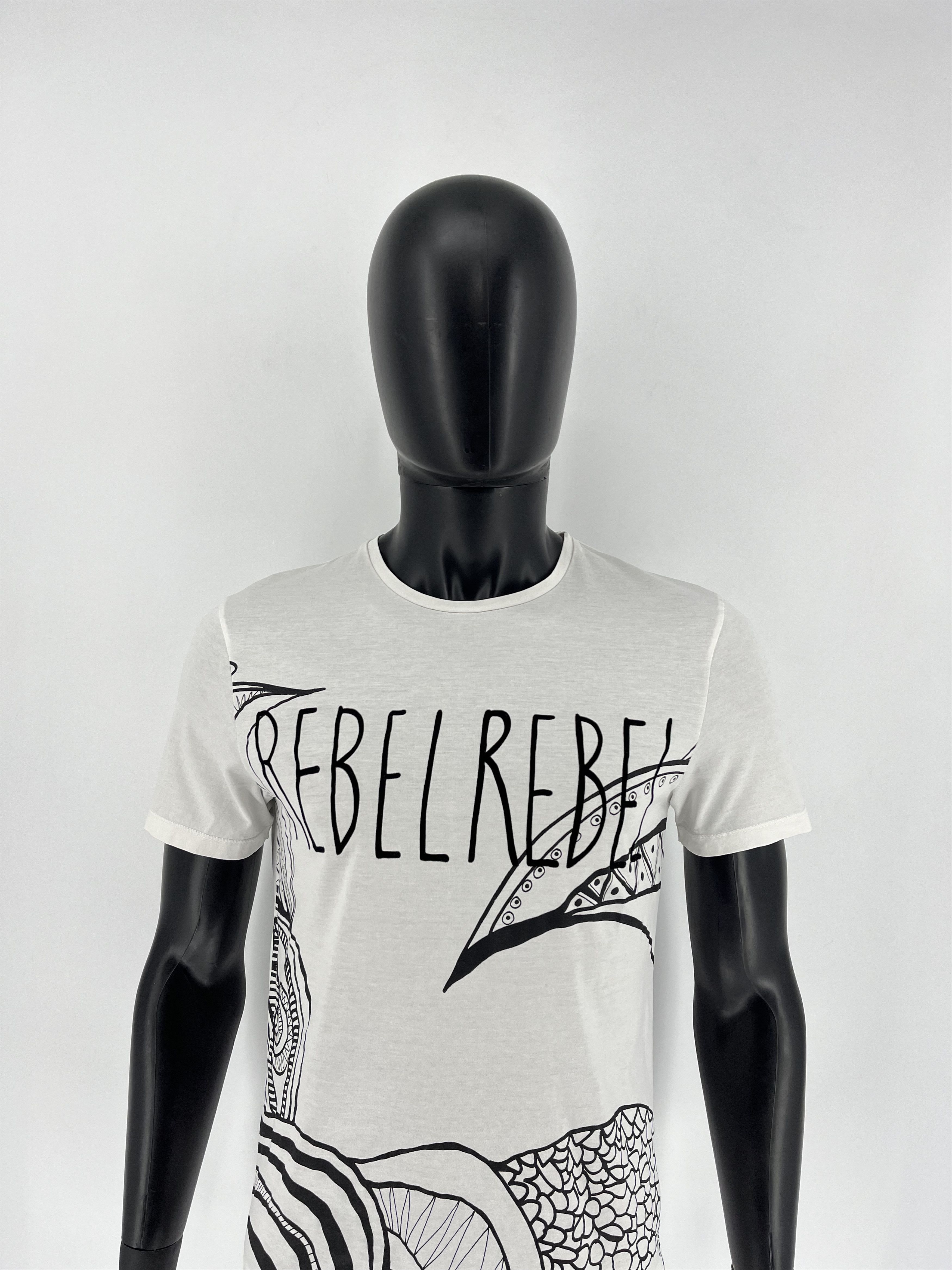Antony Morato Antony Morato "REBELREBEL" Avant Garde Designer Y2k Tee Size US L / EU 52-54 / 3 - 1 Thumbnail