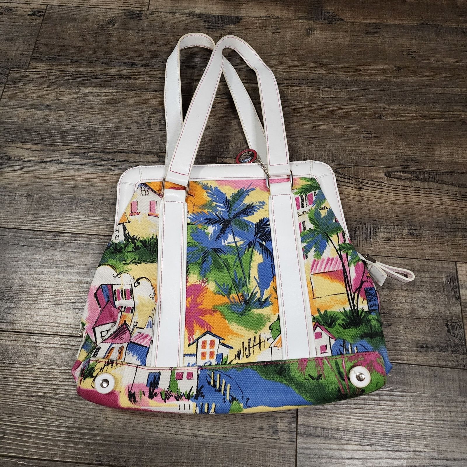 The Sak The Sak Vintage Canvas Hinged open purse tropical scene 4A Size ONE SIZE - 1 Thumbnail