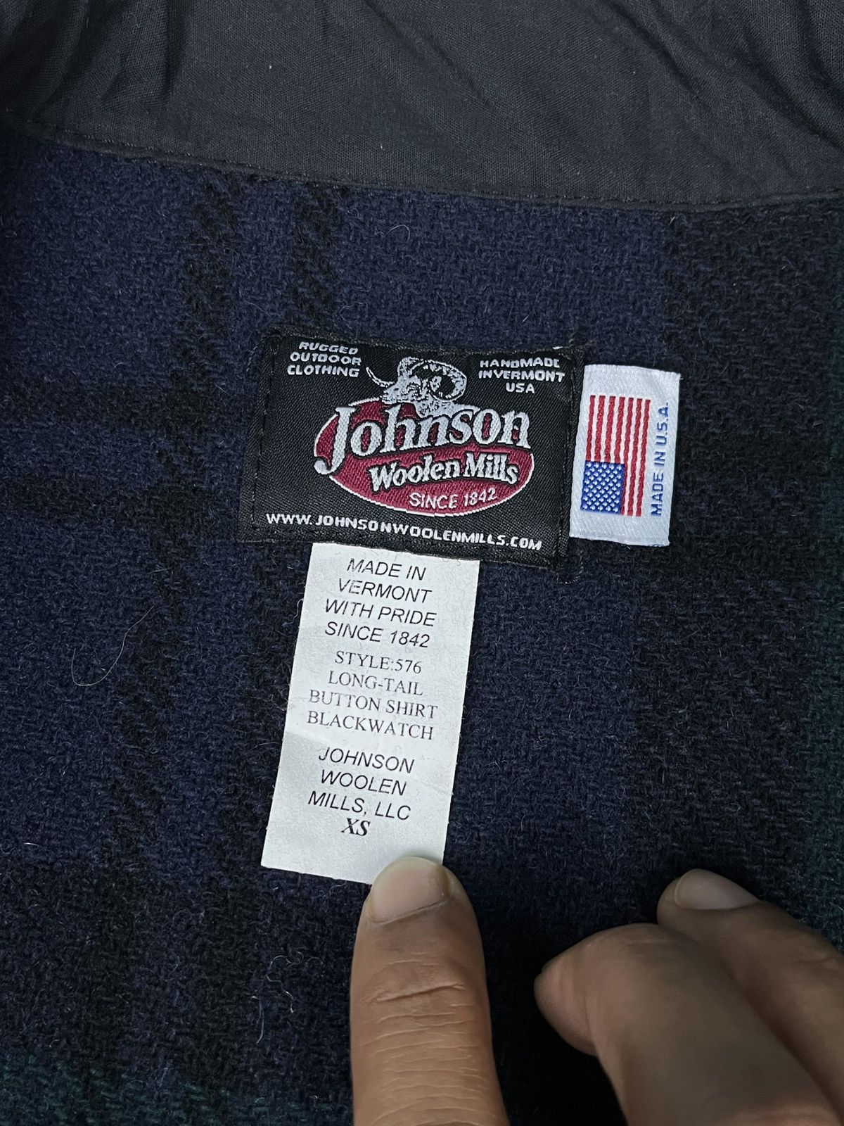 Flannel × Johnson Woolen Mills Plaid Flannel Wool Rugged Outdoor Handmade in Vermont USA Size US XS / EU 42 / 0 - 10 Thumbnail