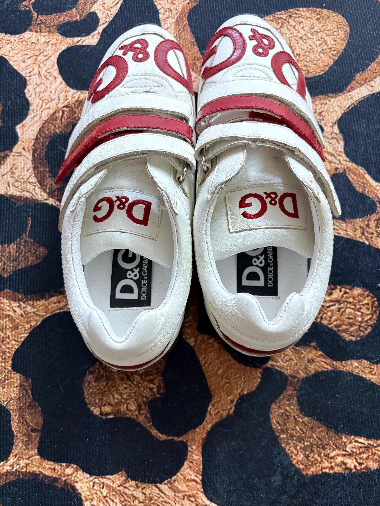 Dolce & Gabbana D&G Vintage Velcro Sneakers 39 (Fits 38) Size US 8 / IT 38 - 7 Thumbnail