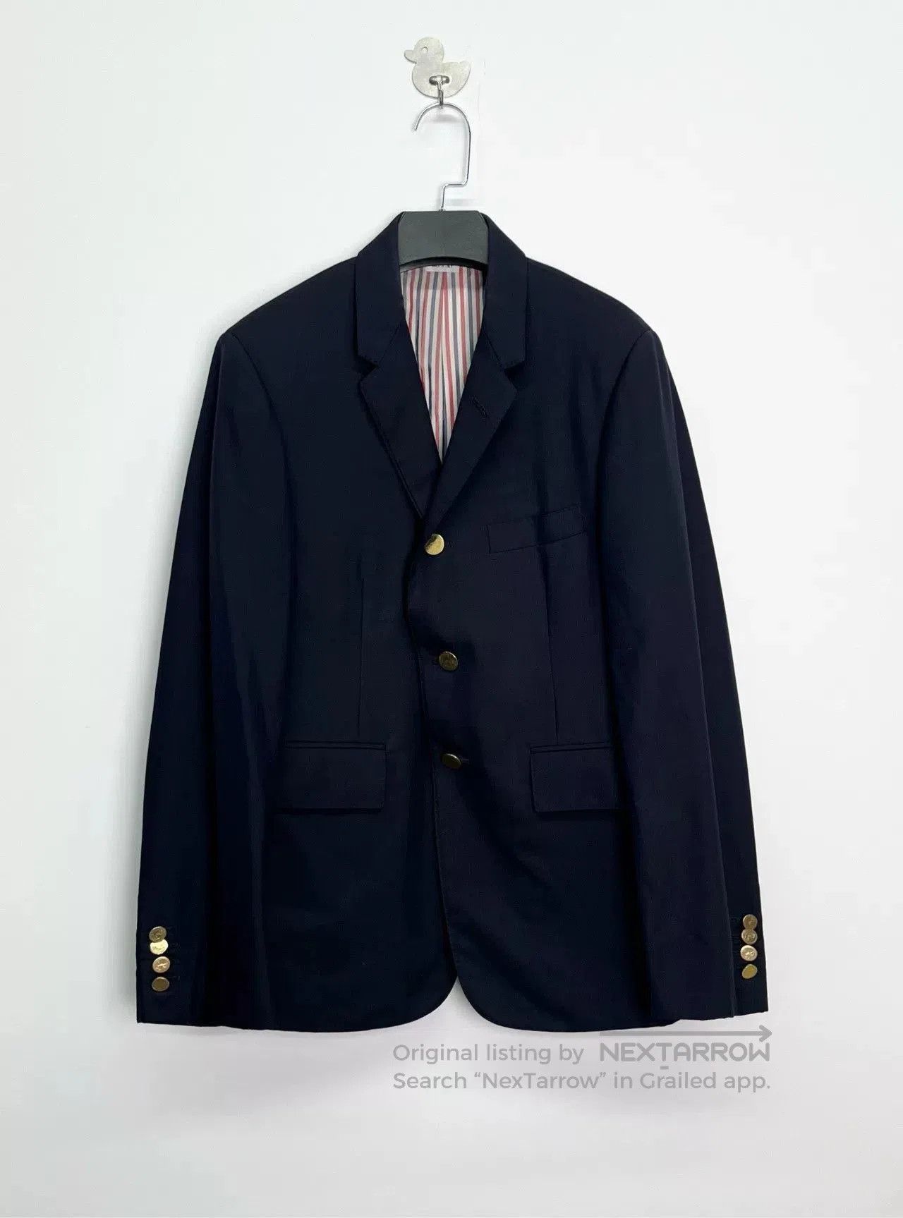 Thom Browne Thom Browne Navy Anchor Button Blazer. Size US M / EU 48-50 / 2 - 1 Thumbnail