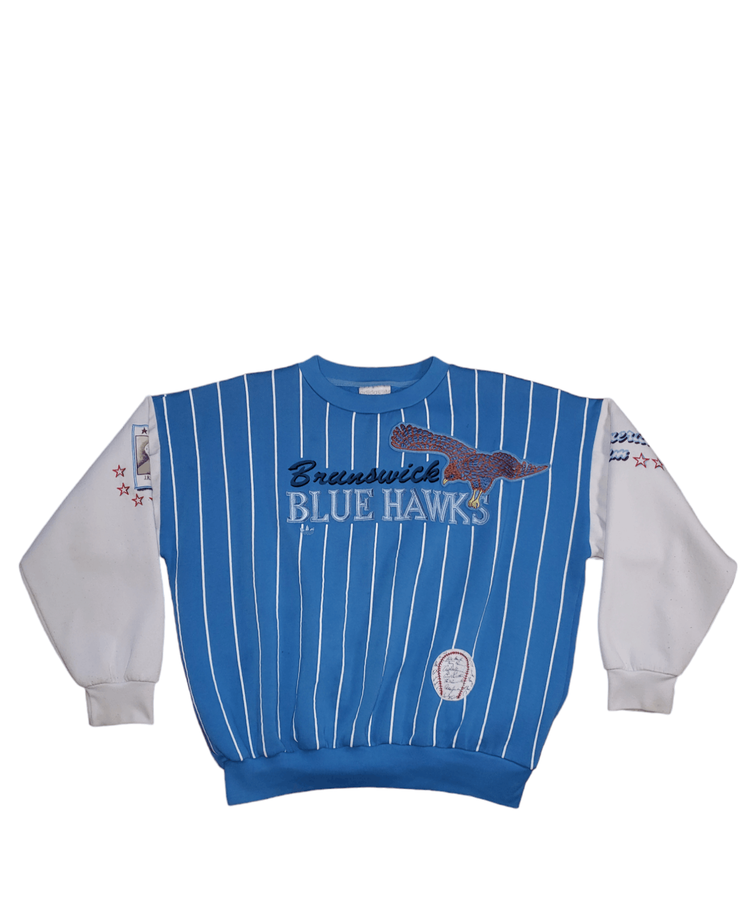 Adidas Vintage 80s adidas Brunswick Blue Hawks Sweatshirt Size US L / EU 52-54 / 3 - 1 Thumbnail