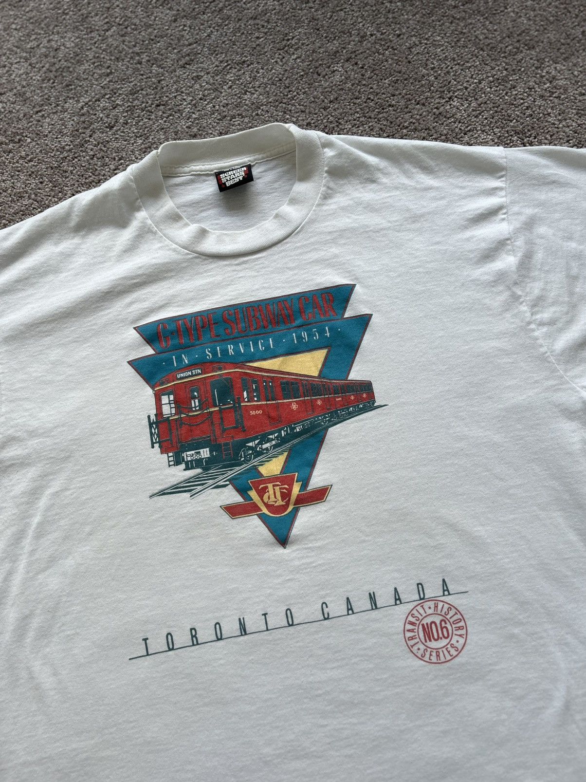 Band Tees × Vintage Vintage TTC Toronto Canada Subway Car Single Stitch Tee Size US L / EU 52-54 / 3 - 3 Thumbnail