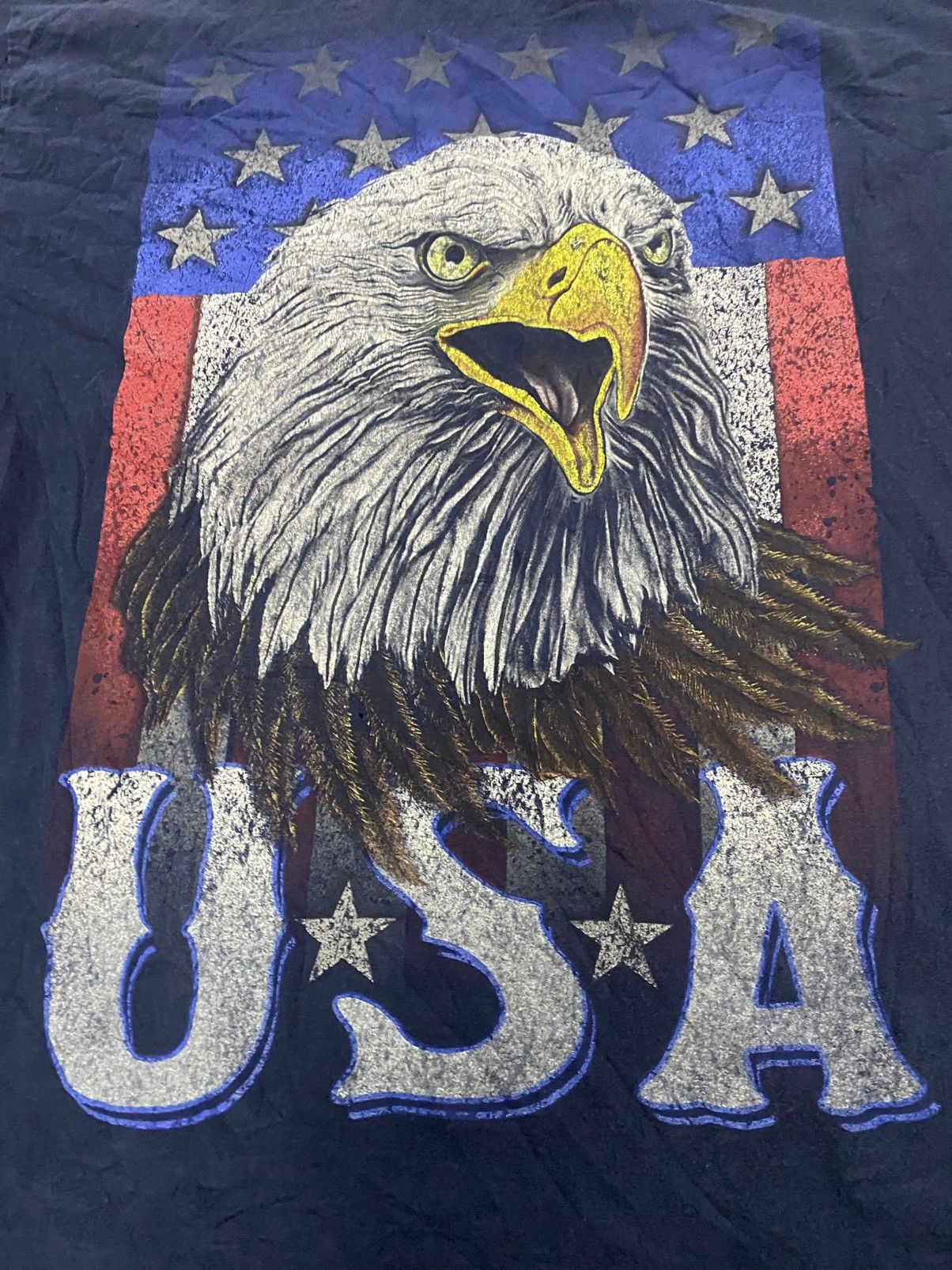 Vintage Vintage USA Eagles Flag Shirt Size US XL / EU 56 / 4 - 2 Thumbnail