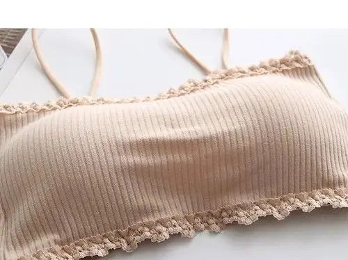 Japanese Brand × Vintage Women's Cotton Bra Female Tube Top Bra Women's Suspender Size ONE SIZE - 2 Thumbnail